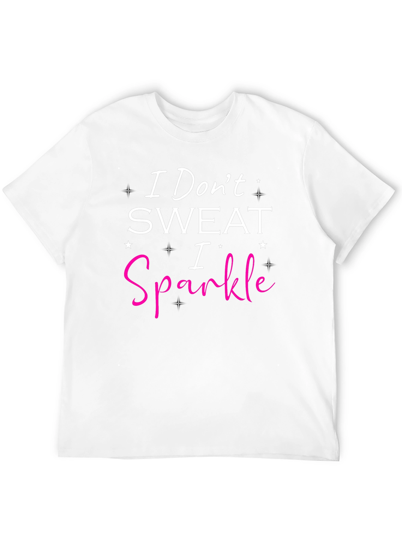 Black I Don't Sweat I Sparkle Graphic Tee view 12