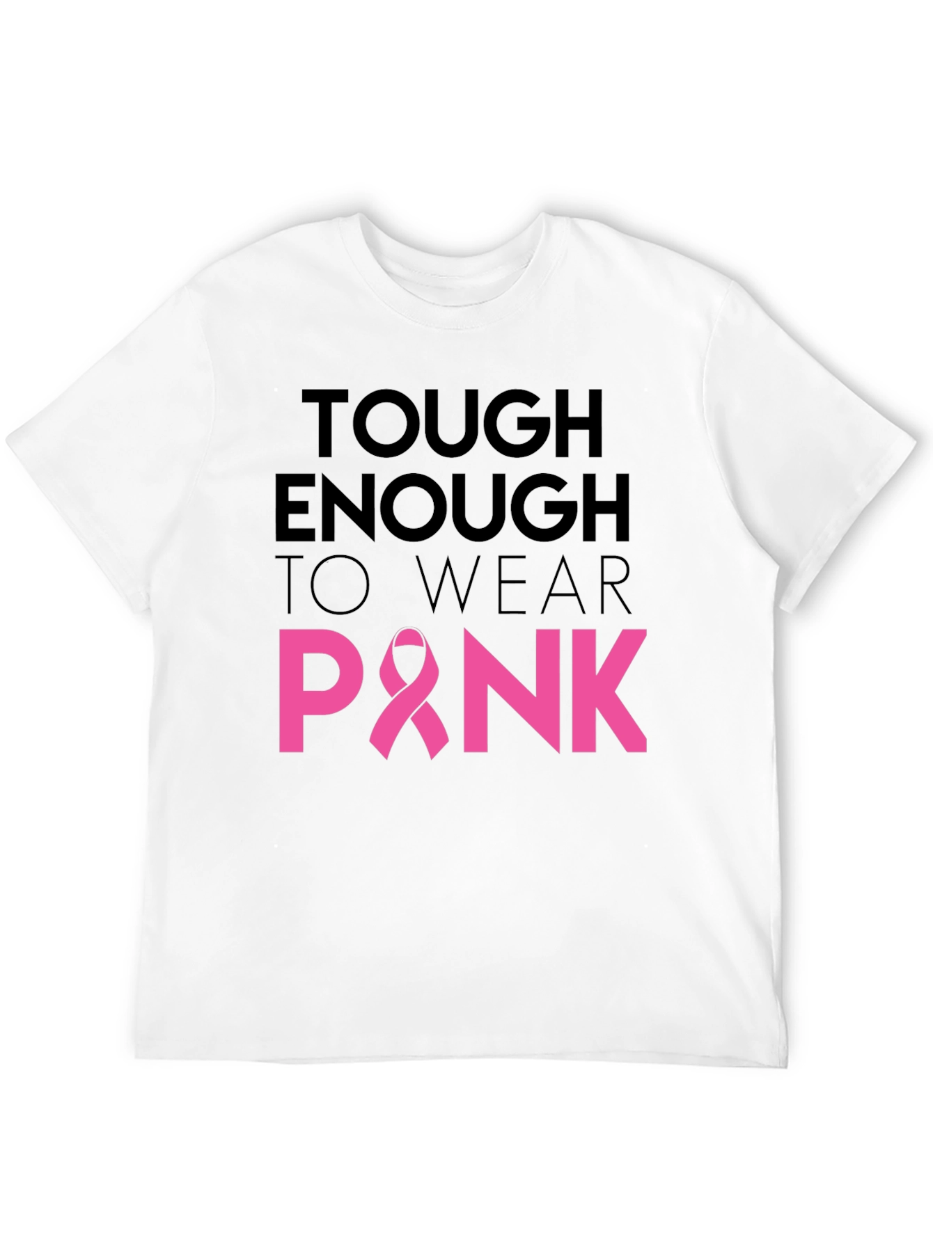 Black Tough Enough To Wear Pink Ribbon T-Shirt view 12