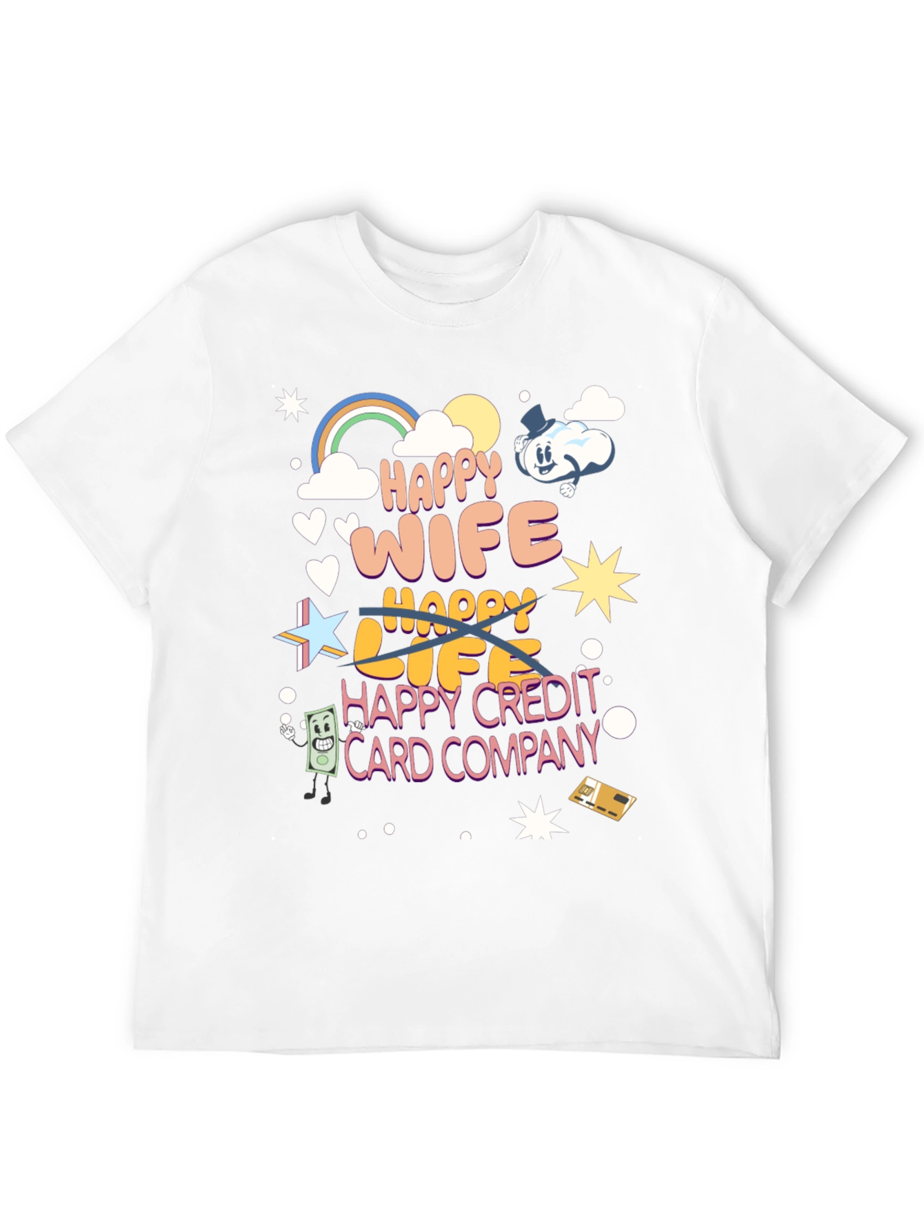 Black Happy Wife Happy Life T-Shirt view 12