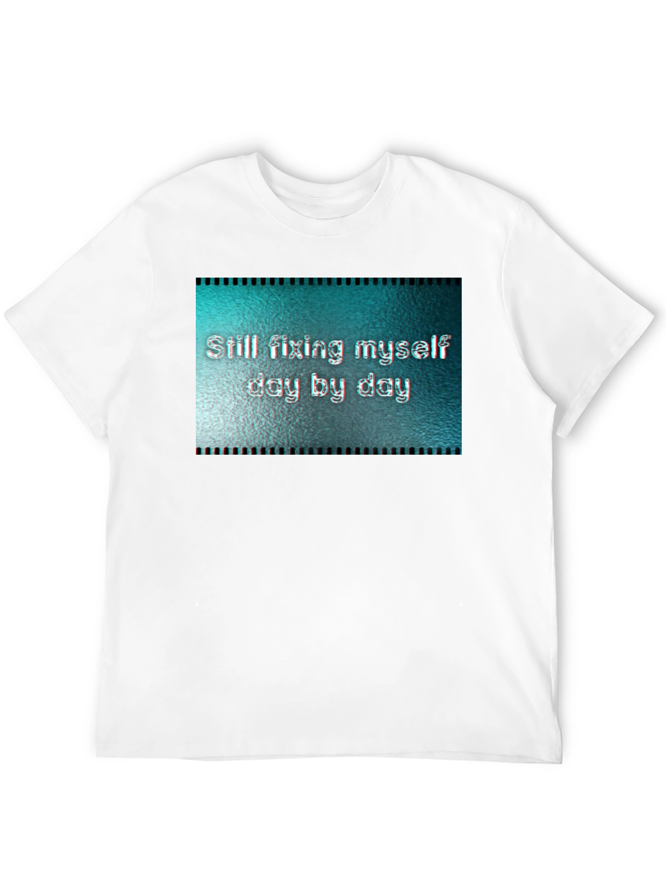 Black Fixing Myself Tee - Daily Motivation T-Shirt view 12