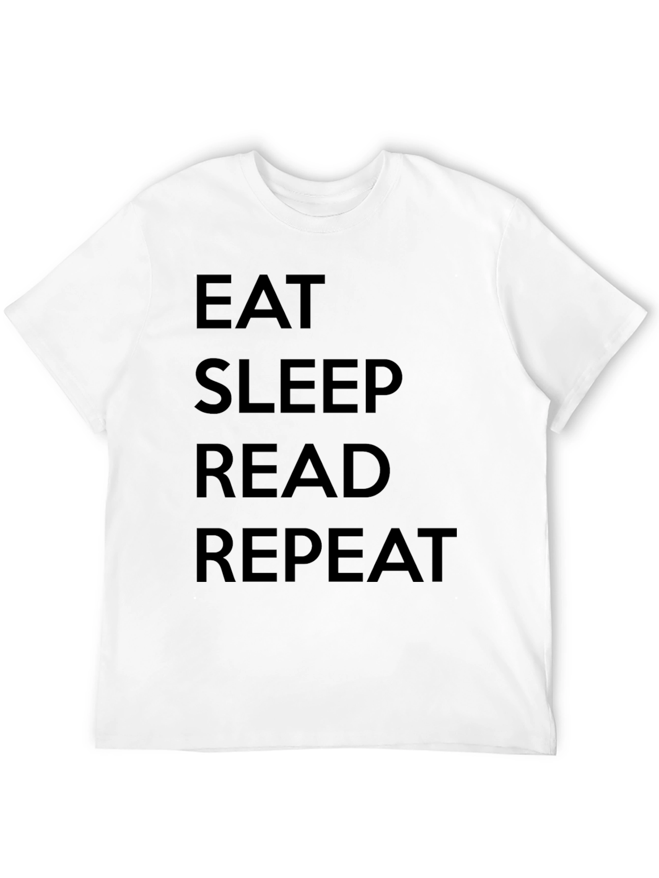 Black Eat Sleep Read Repeat Graphic Tee view 12