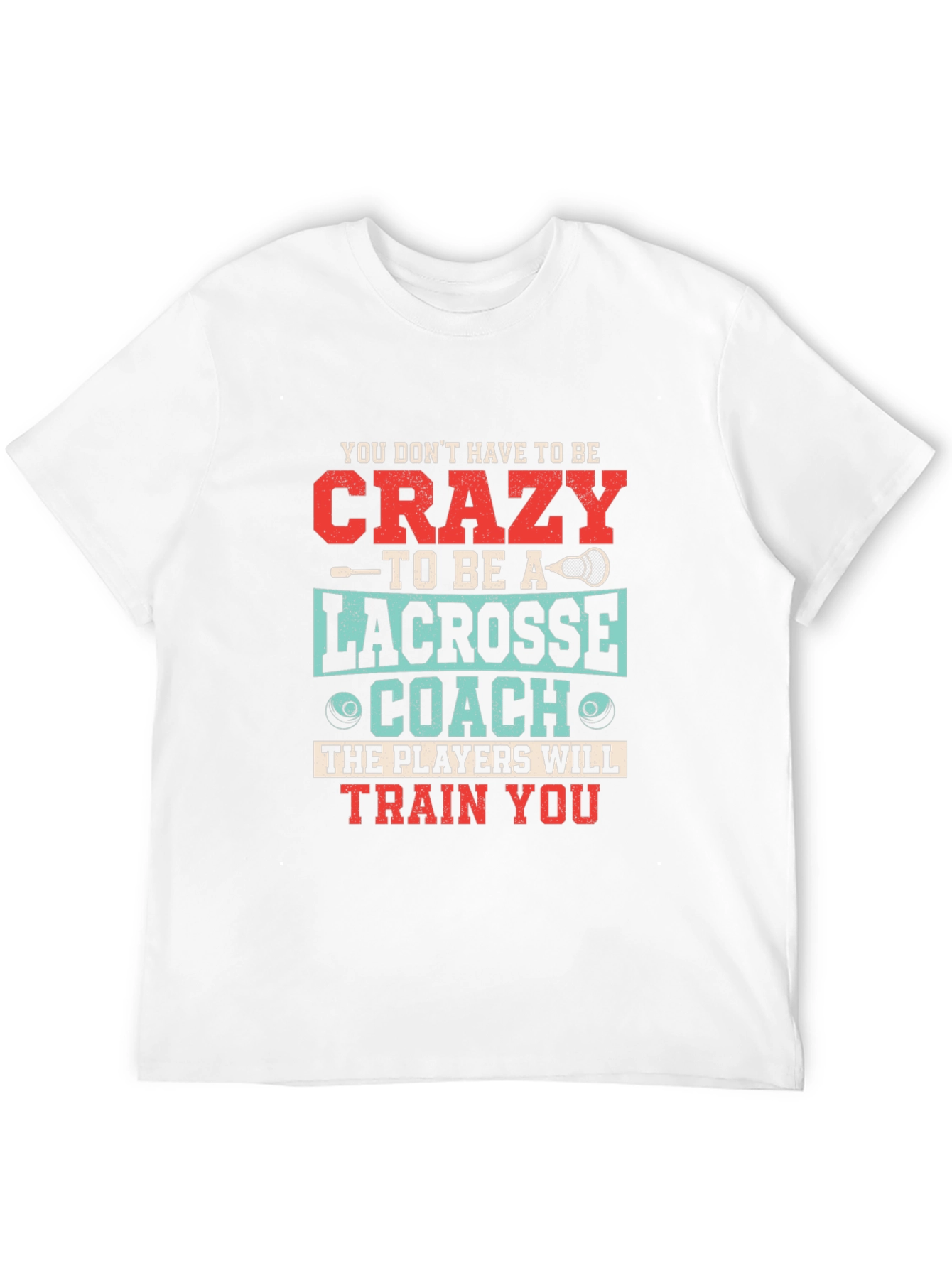 Black Crazy Lacrosse Coach T-Shirt view 12