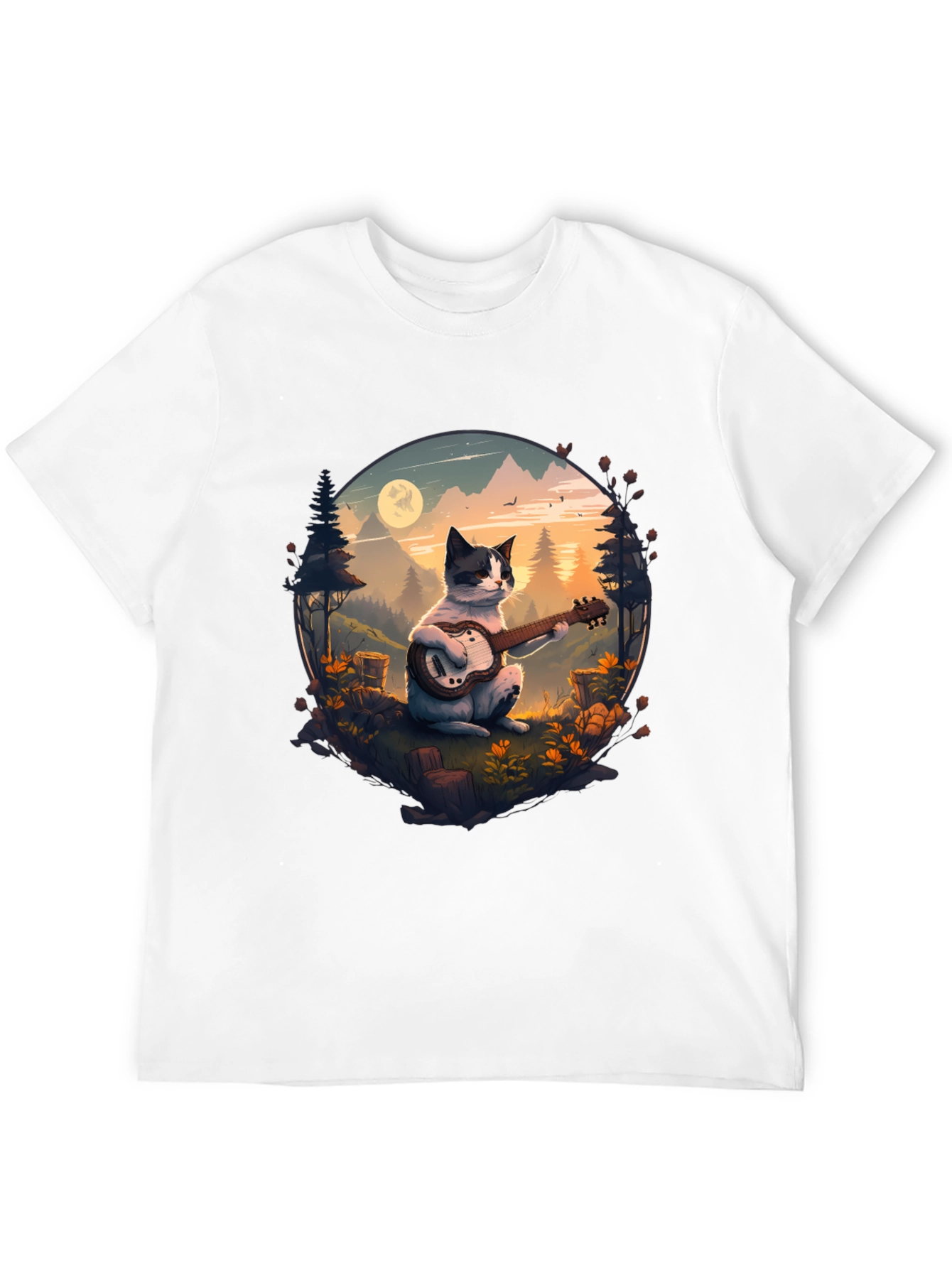 Black Cat Guitarist Graphic Tee - Mountain Serenade view 12