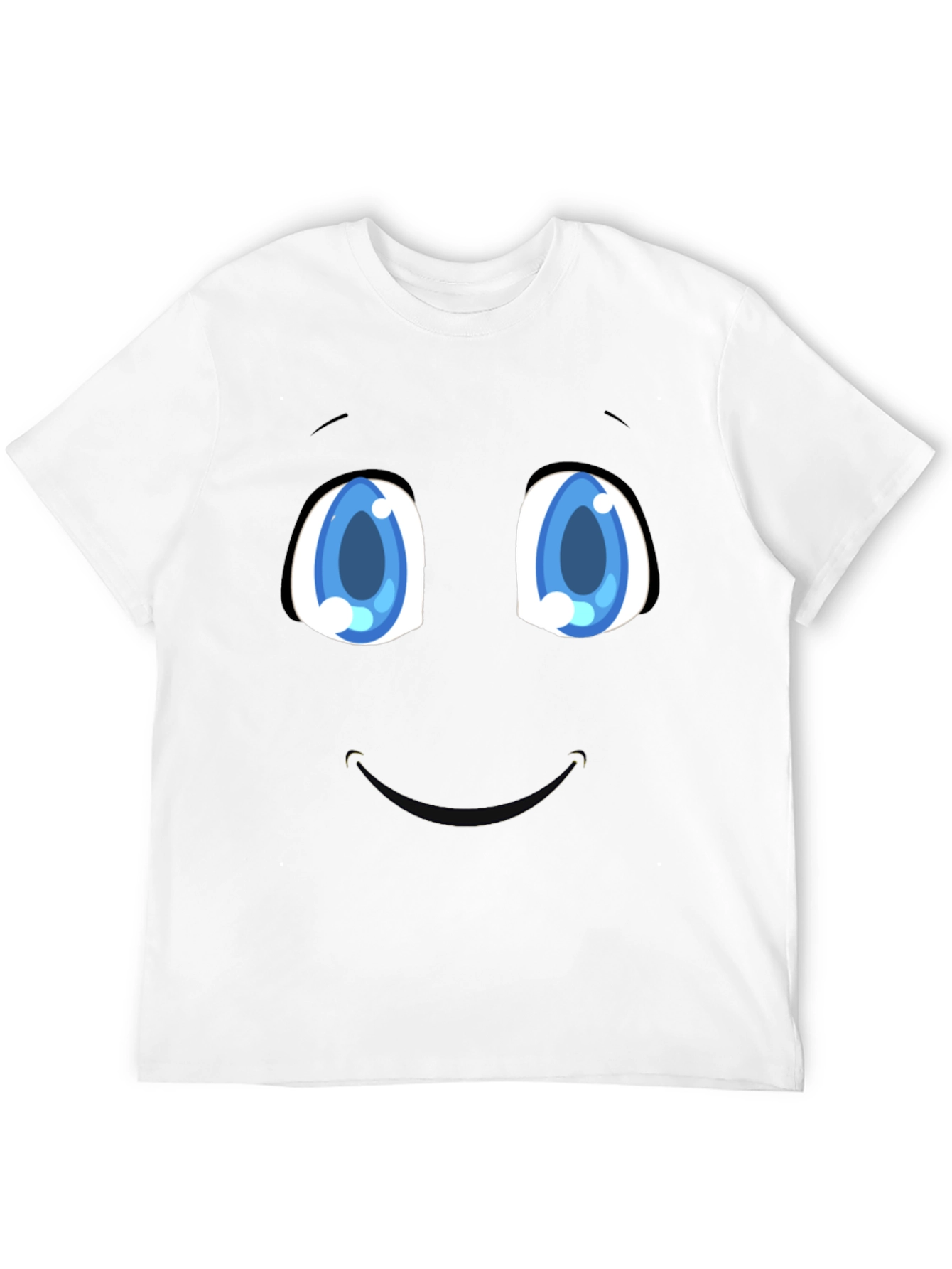 Black Funny Cartoon Face Black T-Shirt view 12
