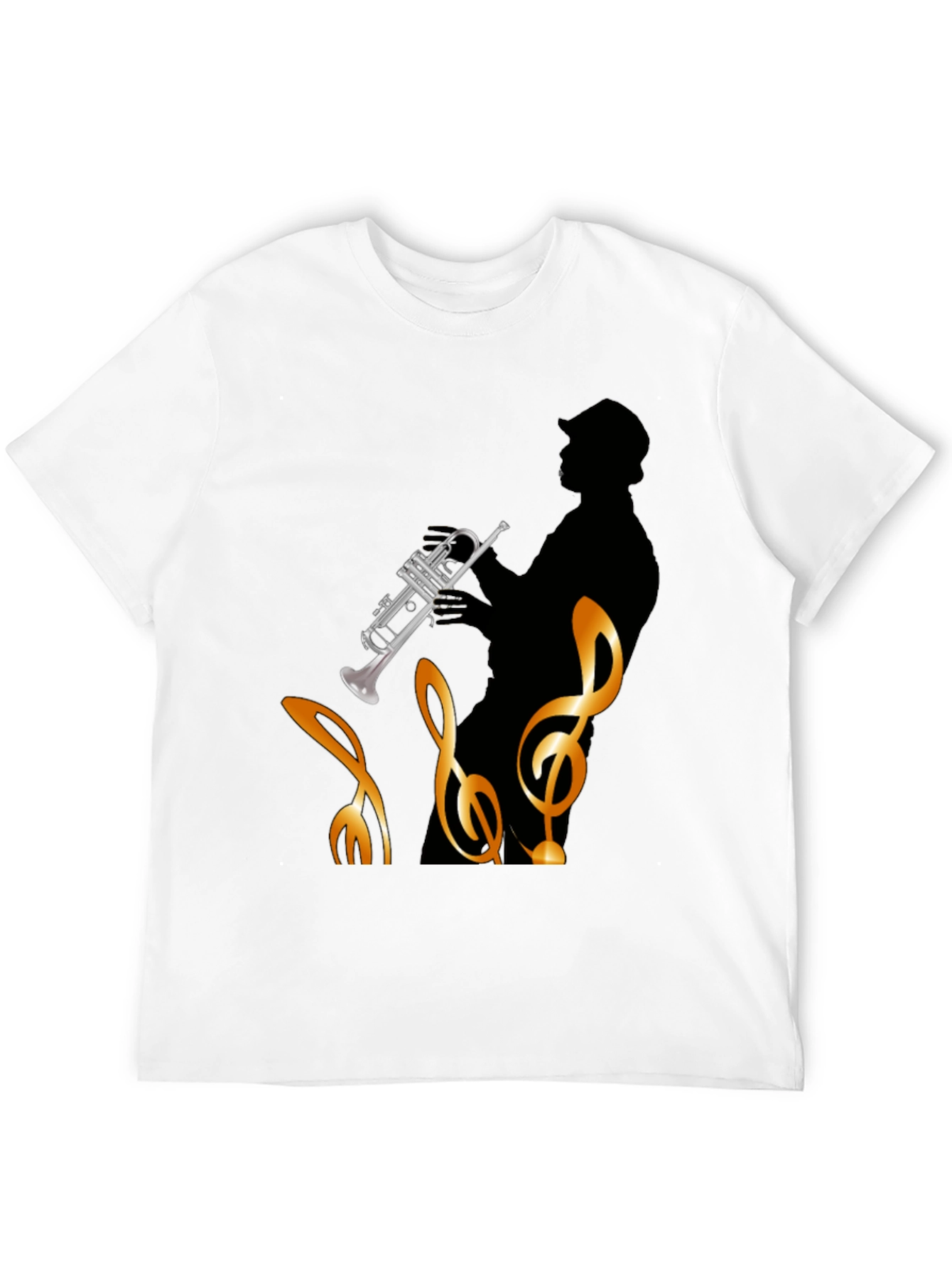 Black Jazz Musician Graphic T-Shirt - Black Cotton Tee view 12