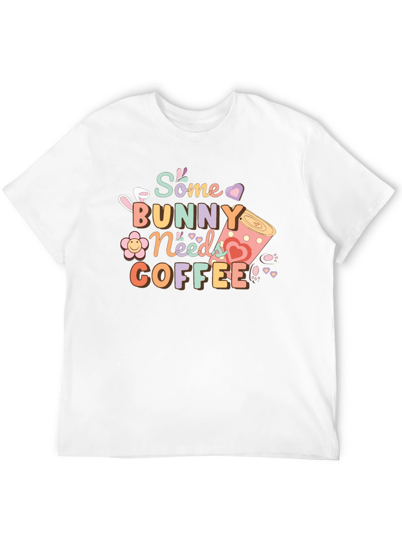 Black Some Bunny Needs Coffee T-Shirt - Black view 12