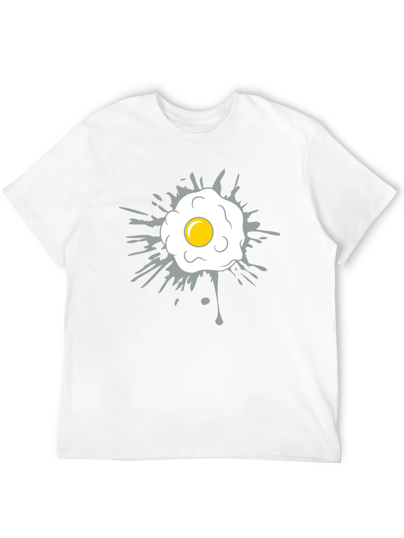 Black Fried Egg Graphic Tee - Casual Black T-Shirt view 12