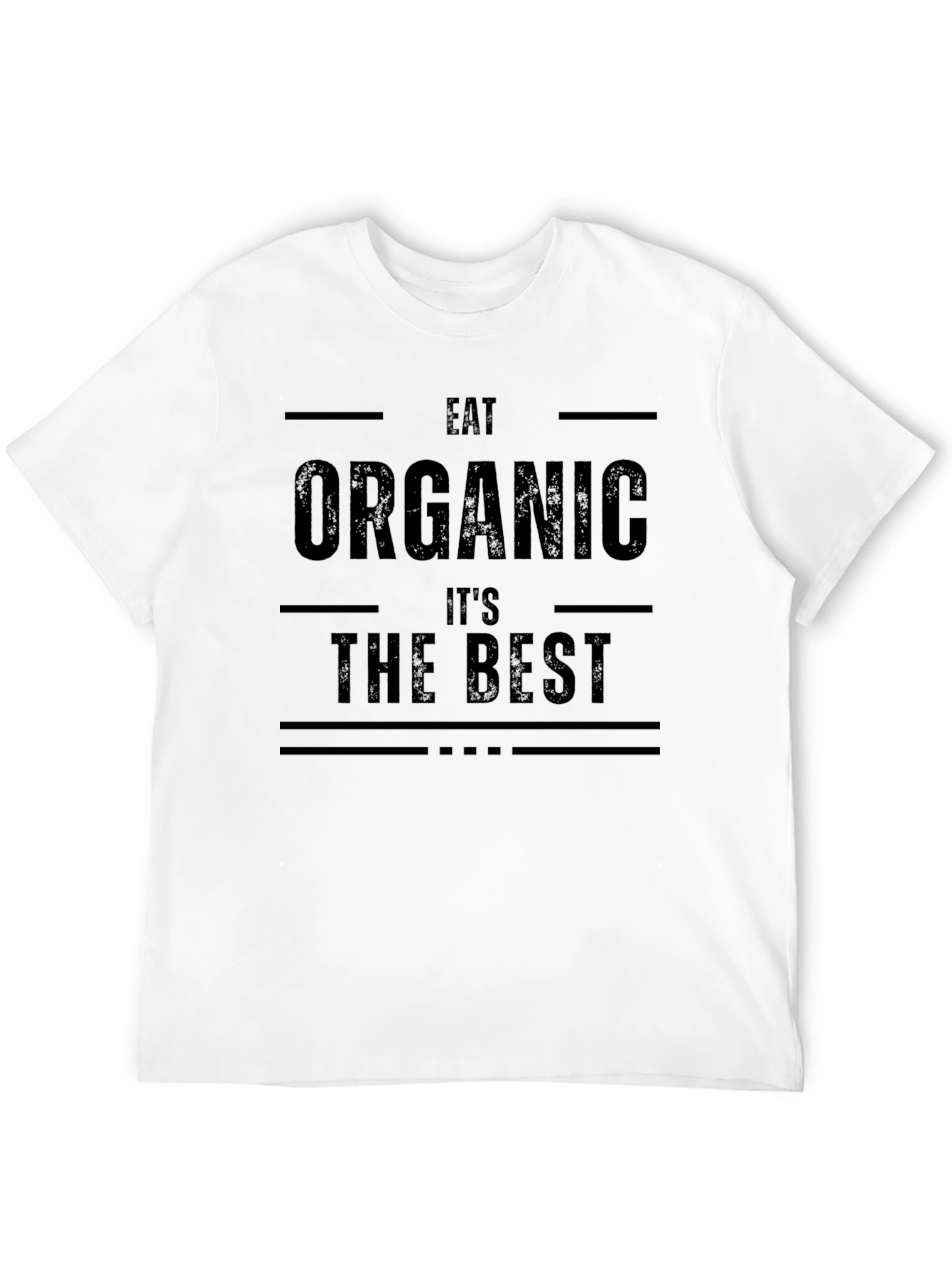 Black Eat Organic T-Shirt - Men's Black Graphic Tee view 12