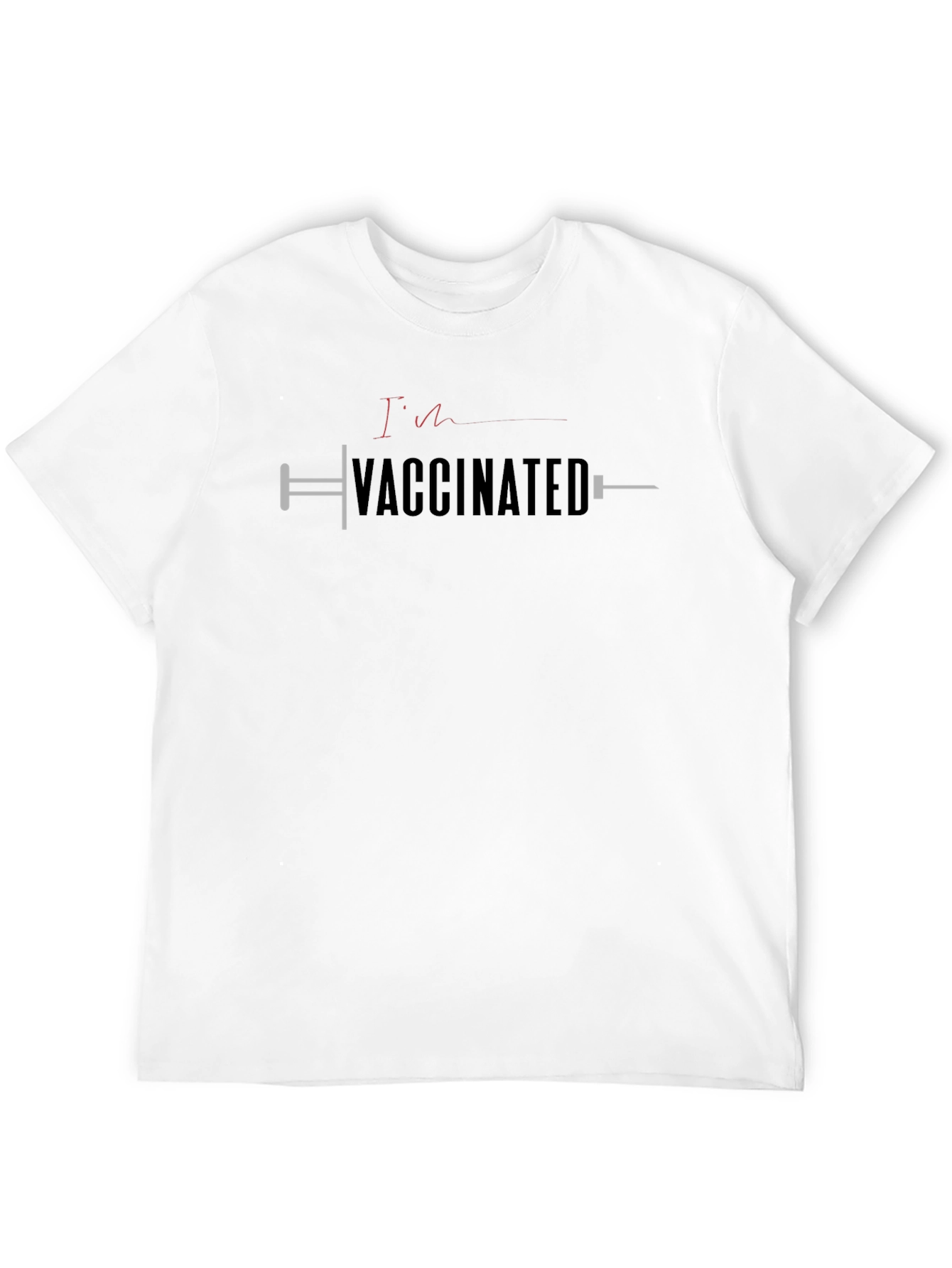 Black Vaccinated Syringe T-Shirt - Pro Vaccine view 12