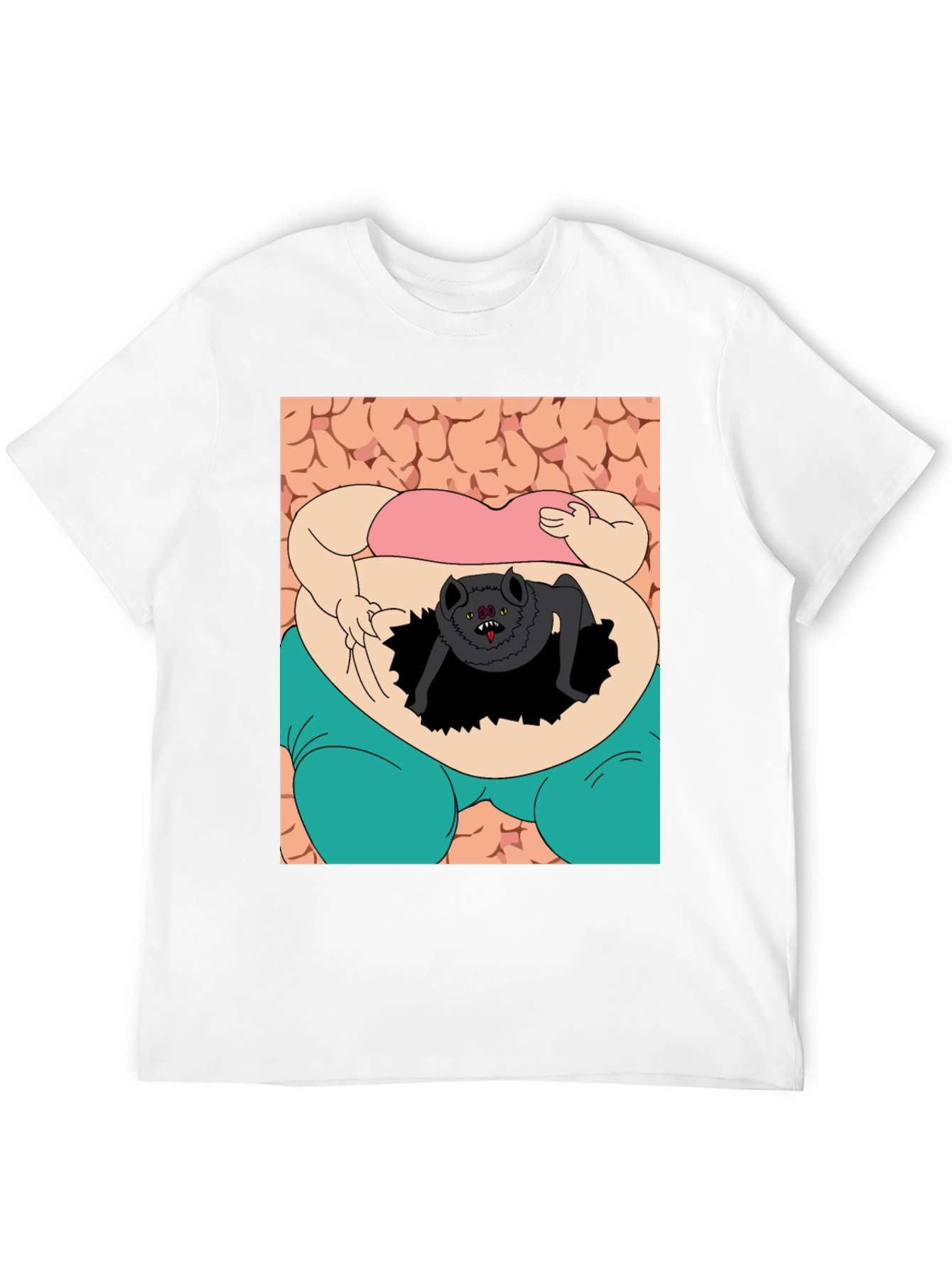 Black Cartoon Creature T-Shirt view 12