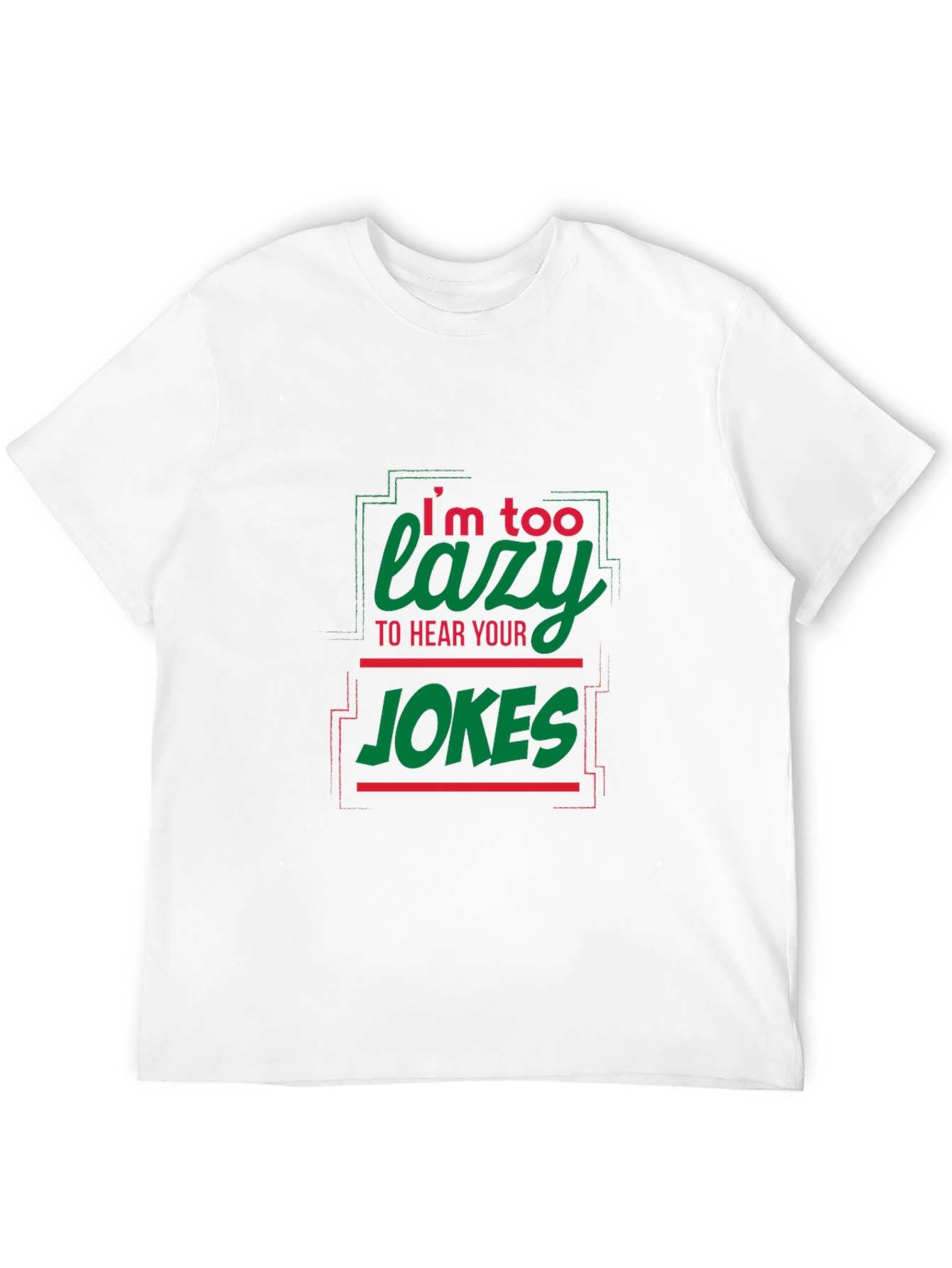Black Lazy Jokes Graphic Tee - Black view 12