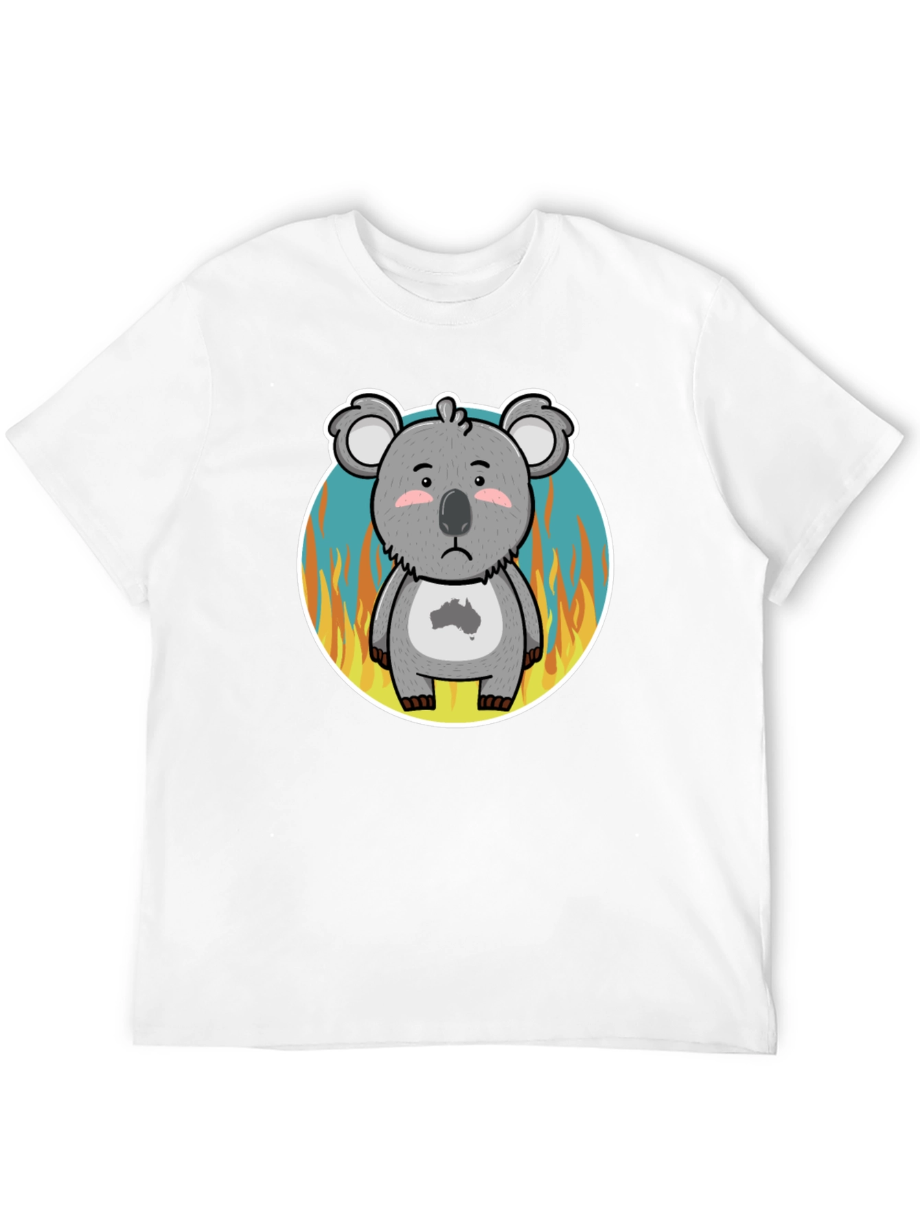 Distressed Koala Australia Bushfire Awareness T-Shirt - 12