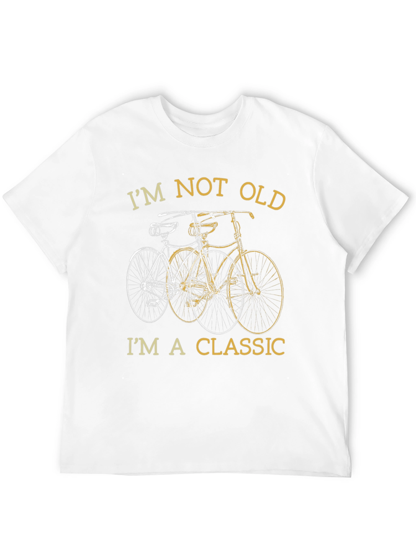 Black Classic Bicycle T-Shirt - "I'm Not Old, I'm A Classic" view 12
