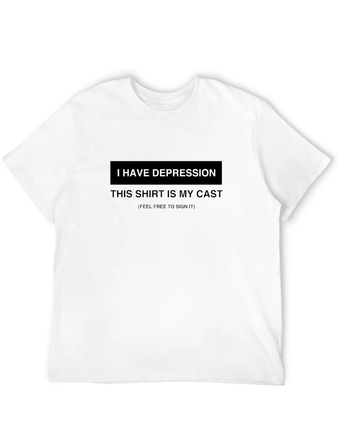 Black Depression Awareness T-Shirt - My Cast view 12