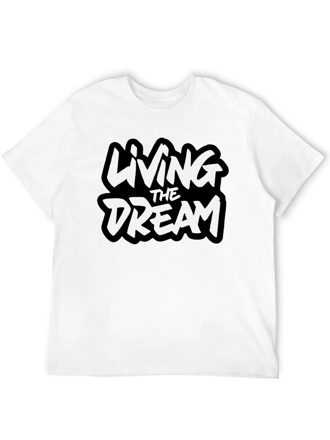 Black Living The Dream Graphic Tee - Black Cotton Blend view 12