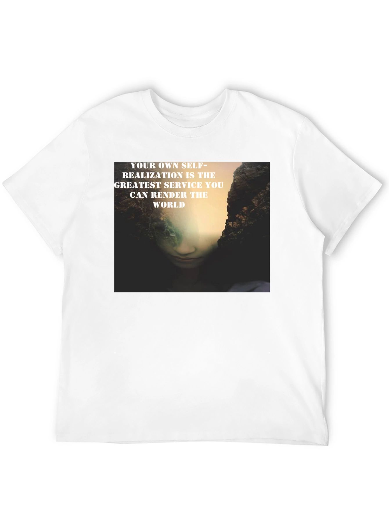Black Self-Realization Graphic Print T-Shirt view 12