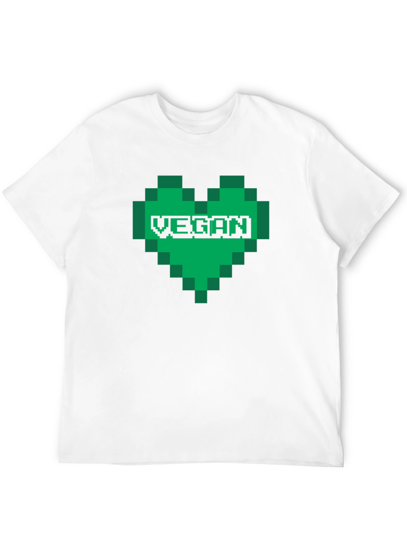Black Vegan Pixel Heart T-Shirt view 12