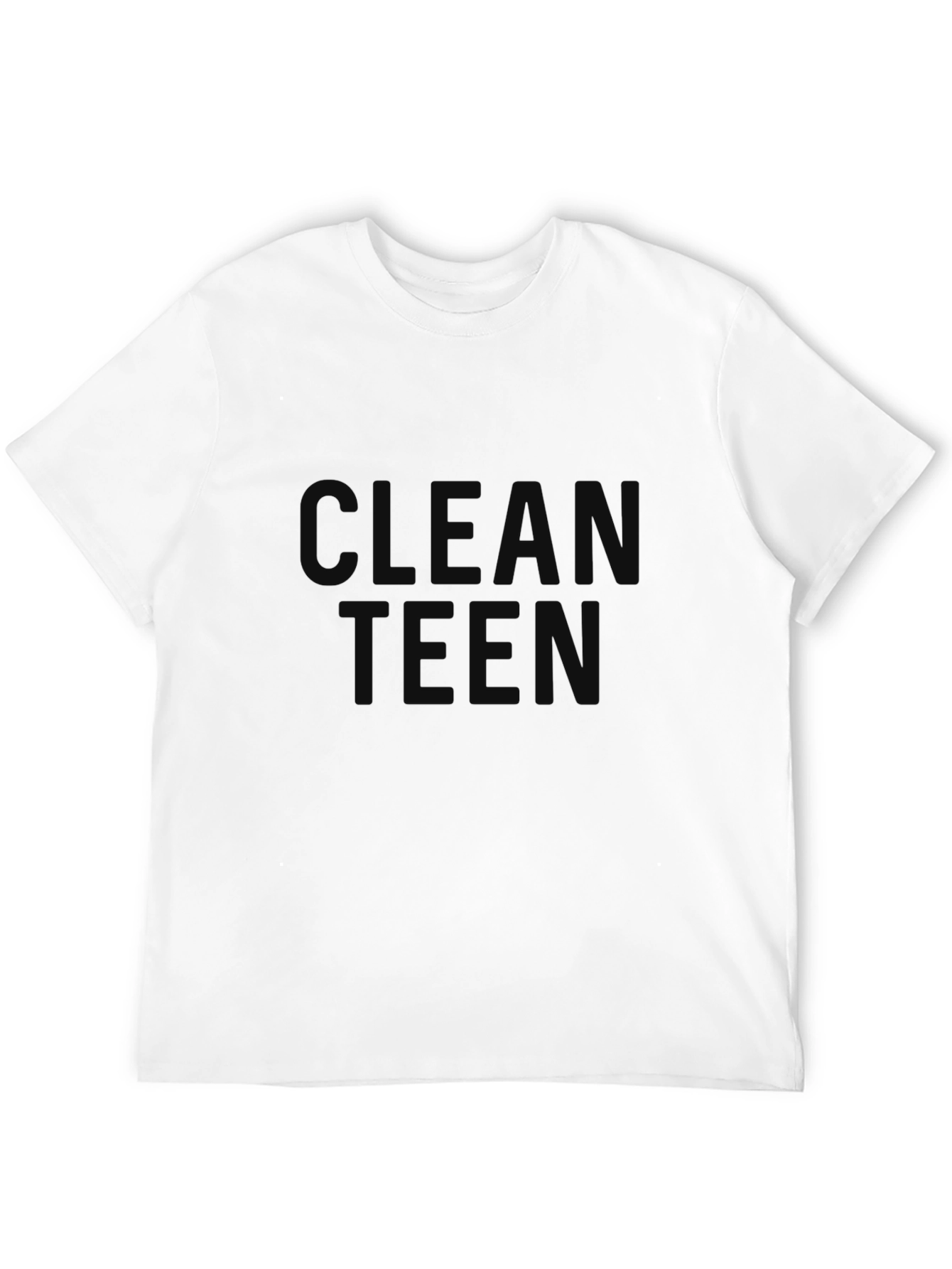 Black Clean Teen Graphic Tee - Classic Black T-Shirt view 12