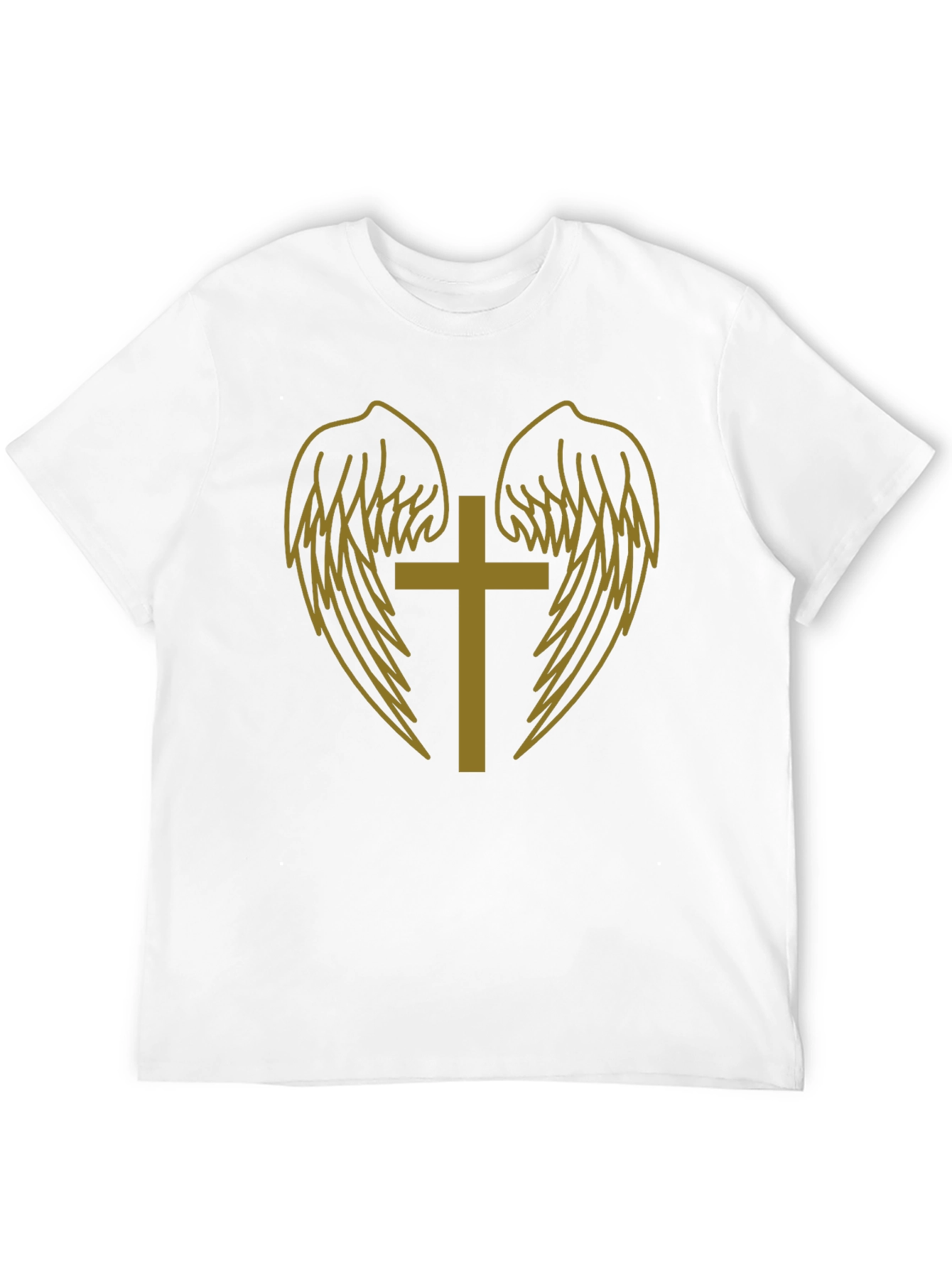 Black Cross and Wings Graphic Tee view 12