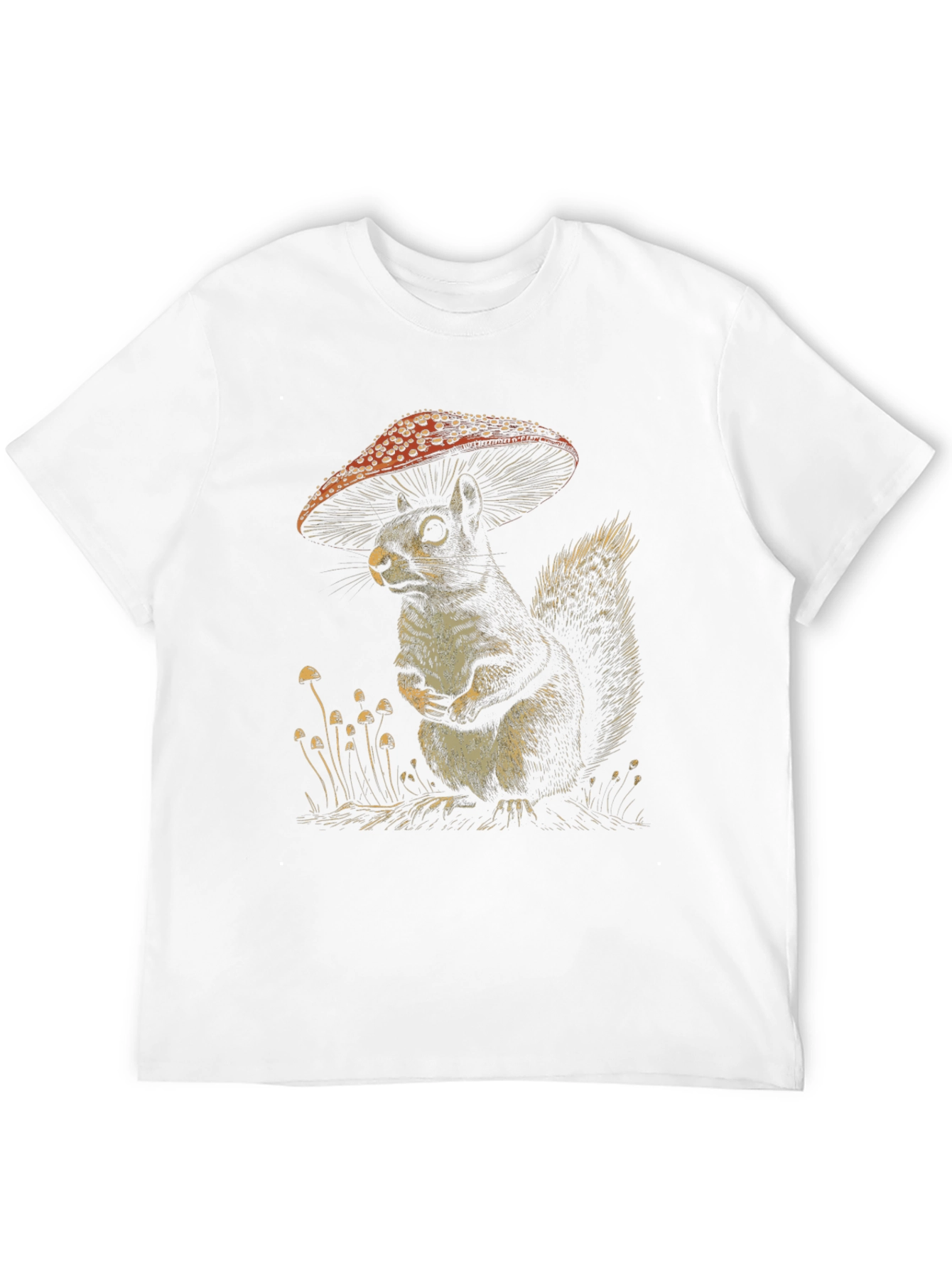Black Mushroom Squirrel T-Shirt - Fun Graphic Tee view 12