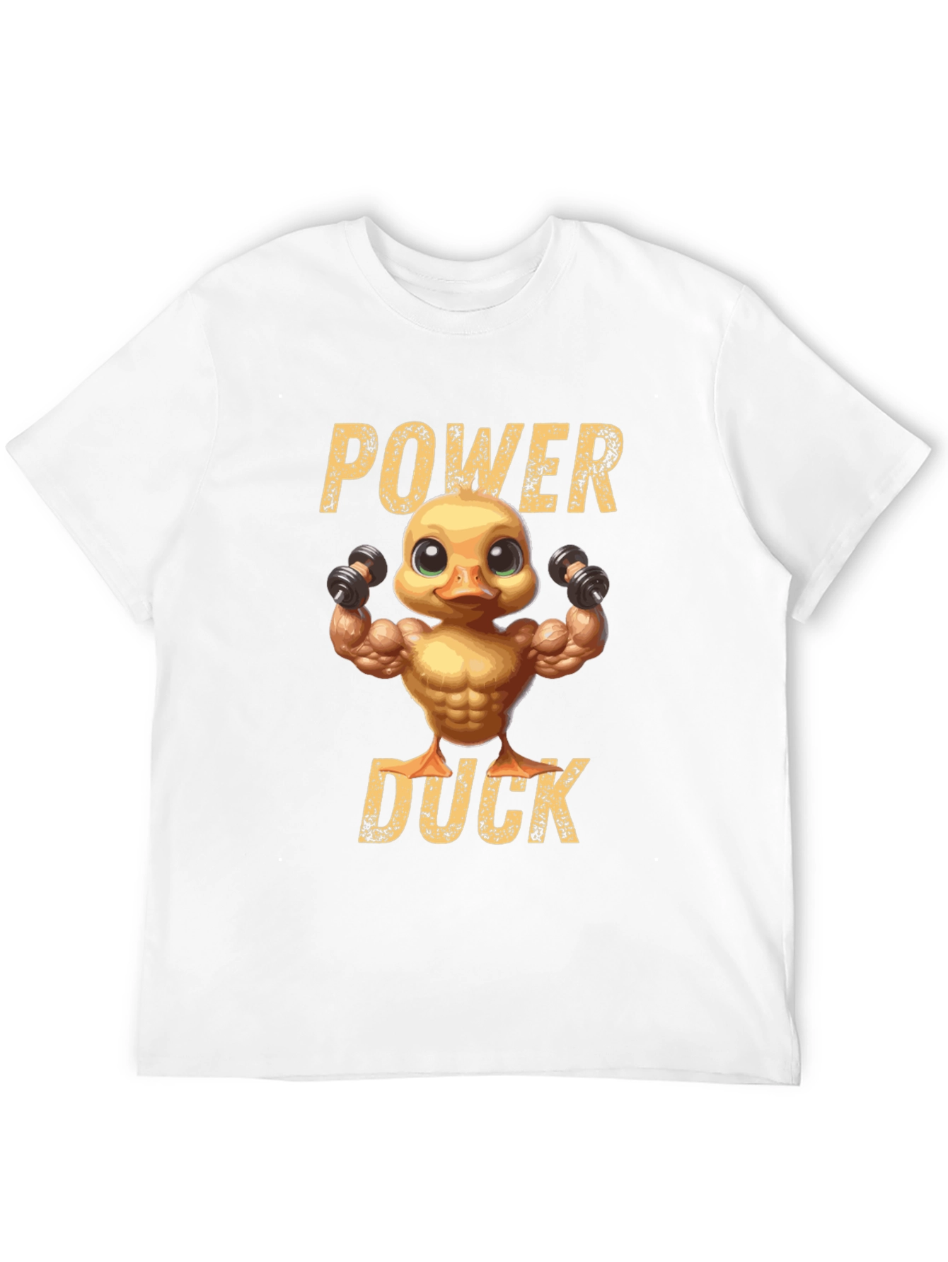 Black Power Duck Graphic T-Shirt - Fitness Humor Tee view 12