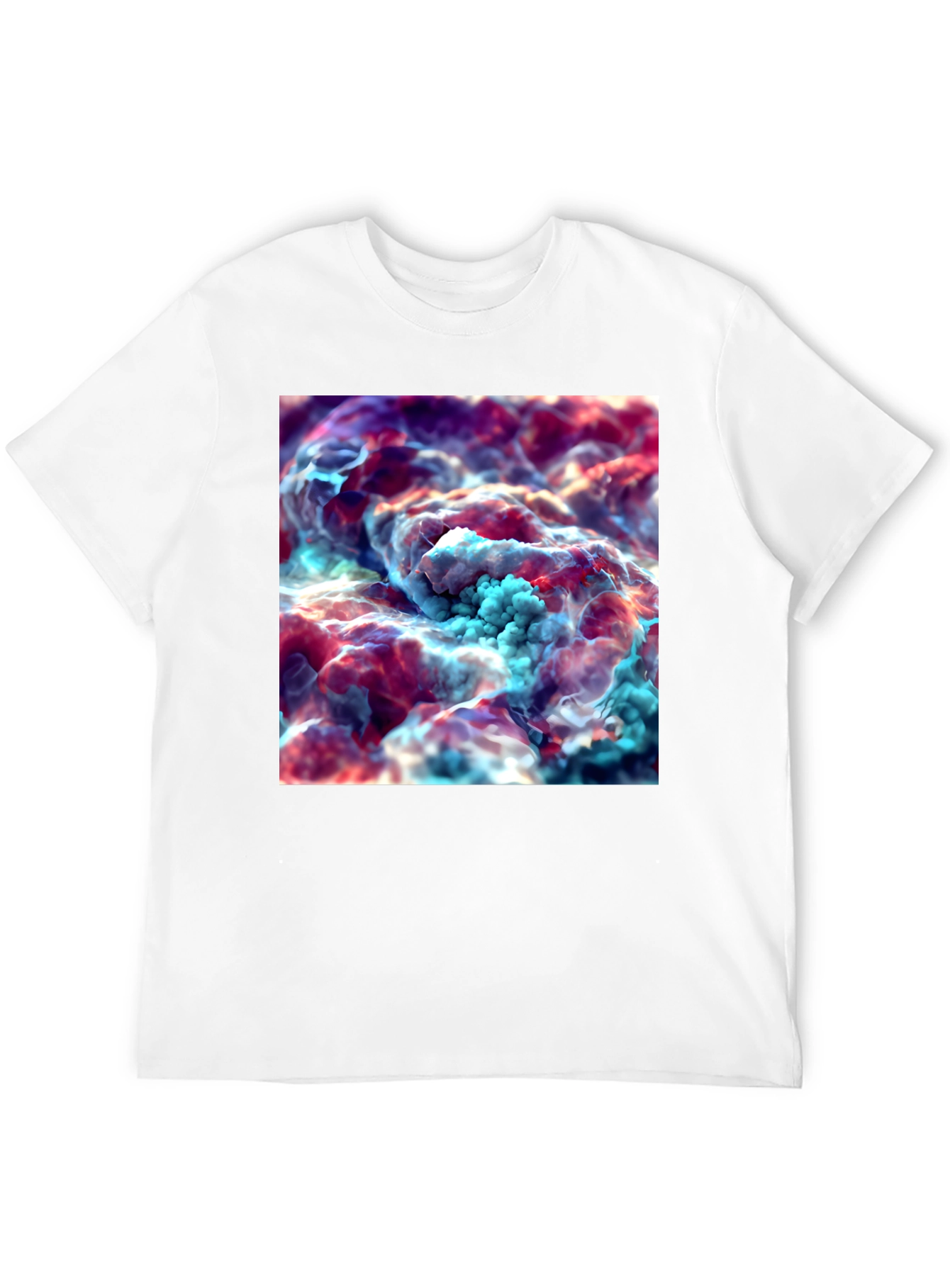 Black Abstract Cloudscape Graphic Tee - Unisex Black T-Shirt view 12