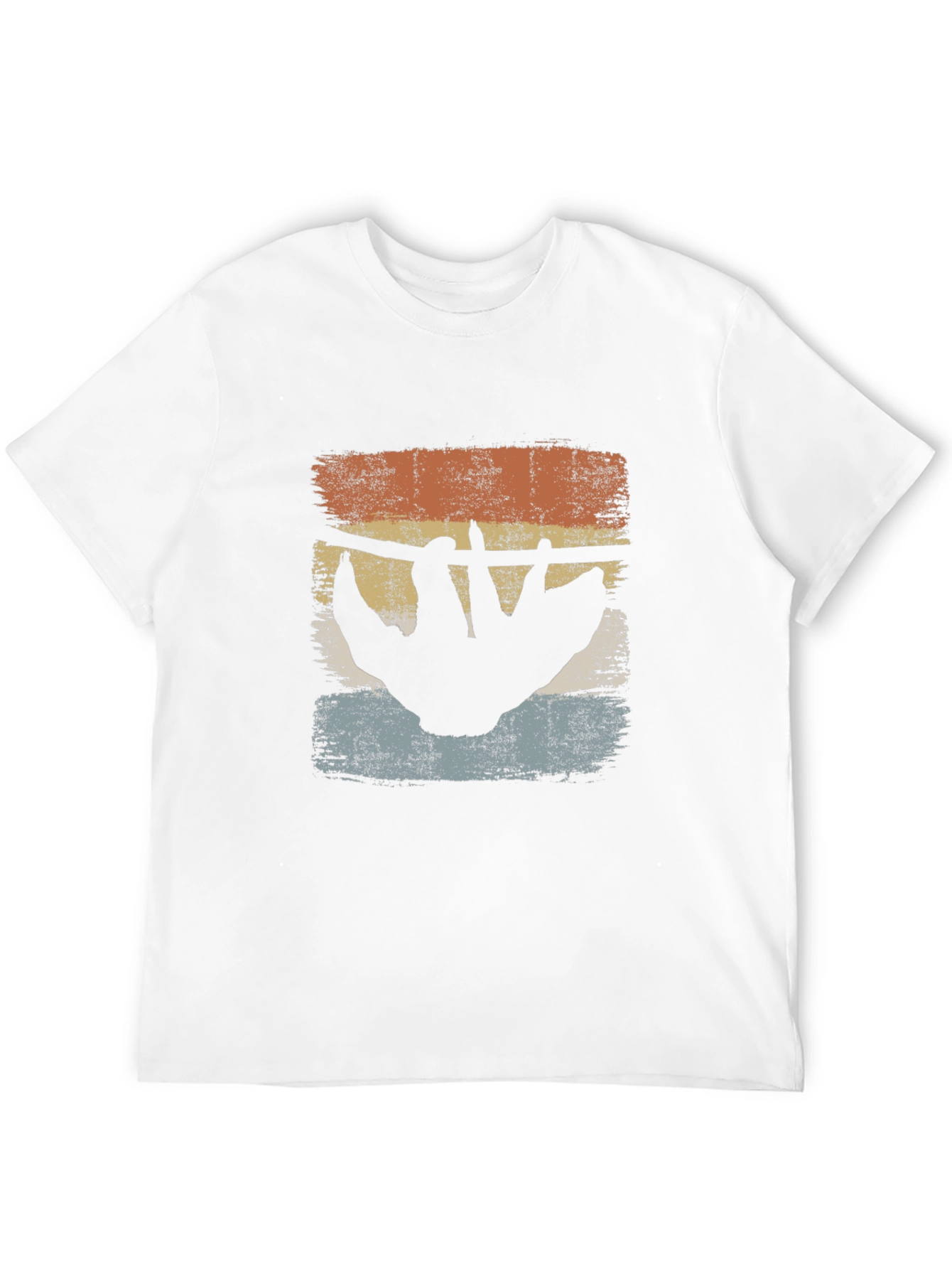 Black Retro Sloth Hangin' Around T-Shirt view 12