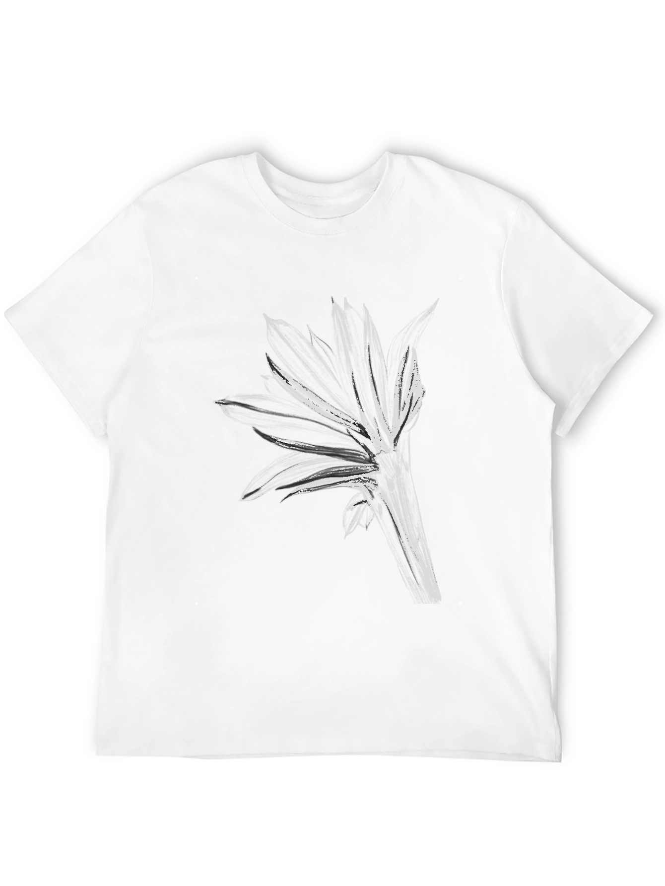 Black Abstract Floral Graphic Black T-Shirt view 12