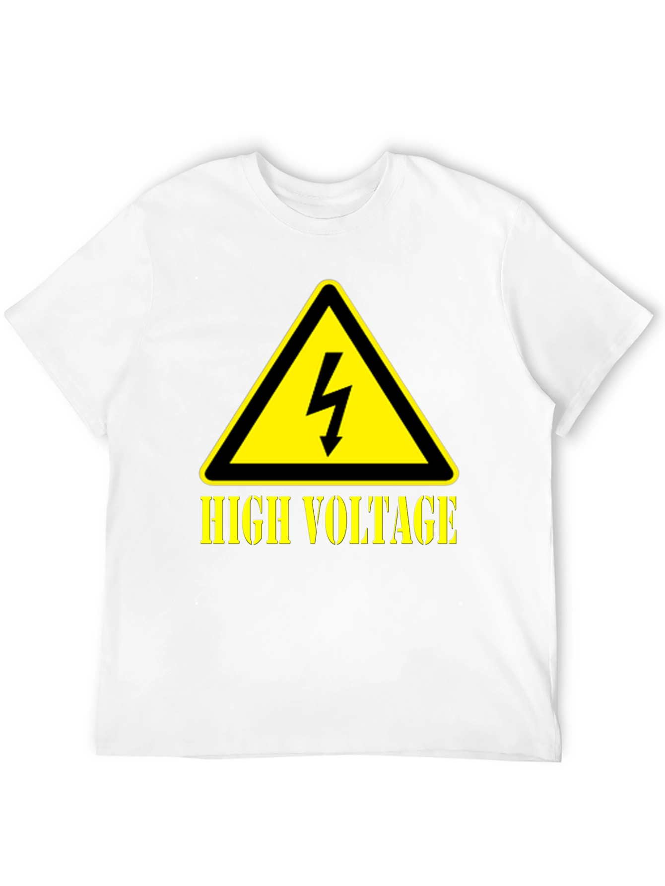 Black High Voltage Graphic T-Shirt, Black Cotton Tee view 12