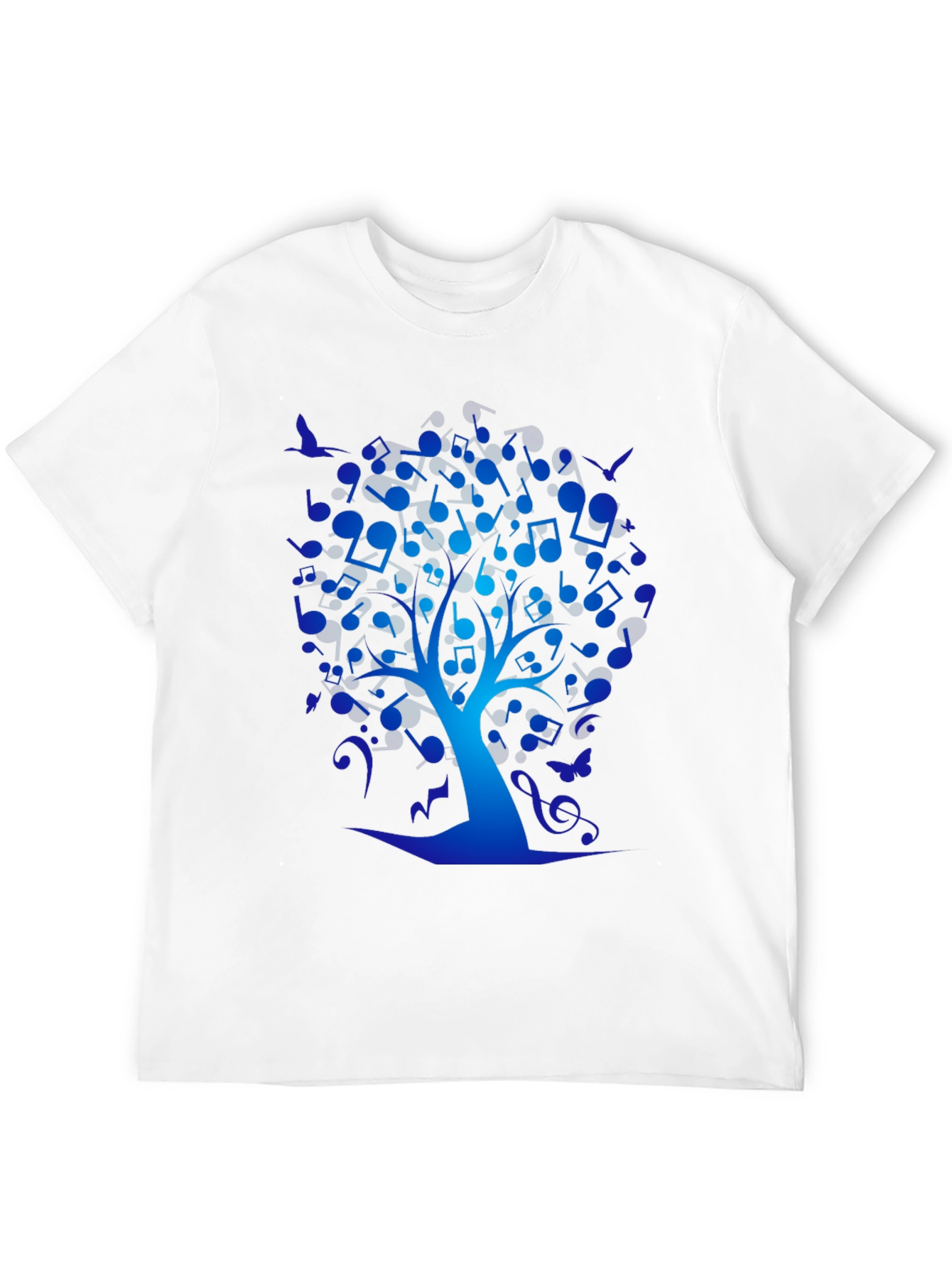 Black Musical Tree Graphic Tee - Black Cotton T-Shirt view 12