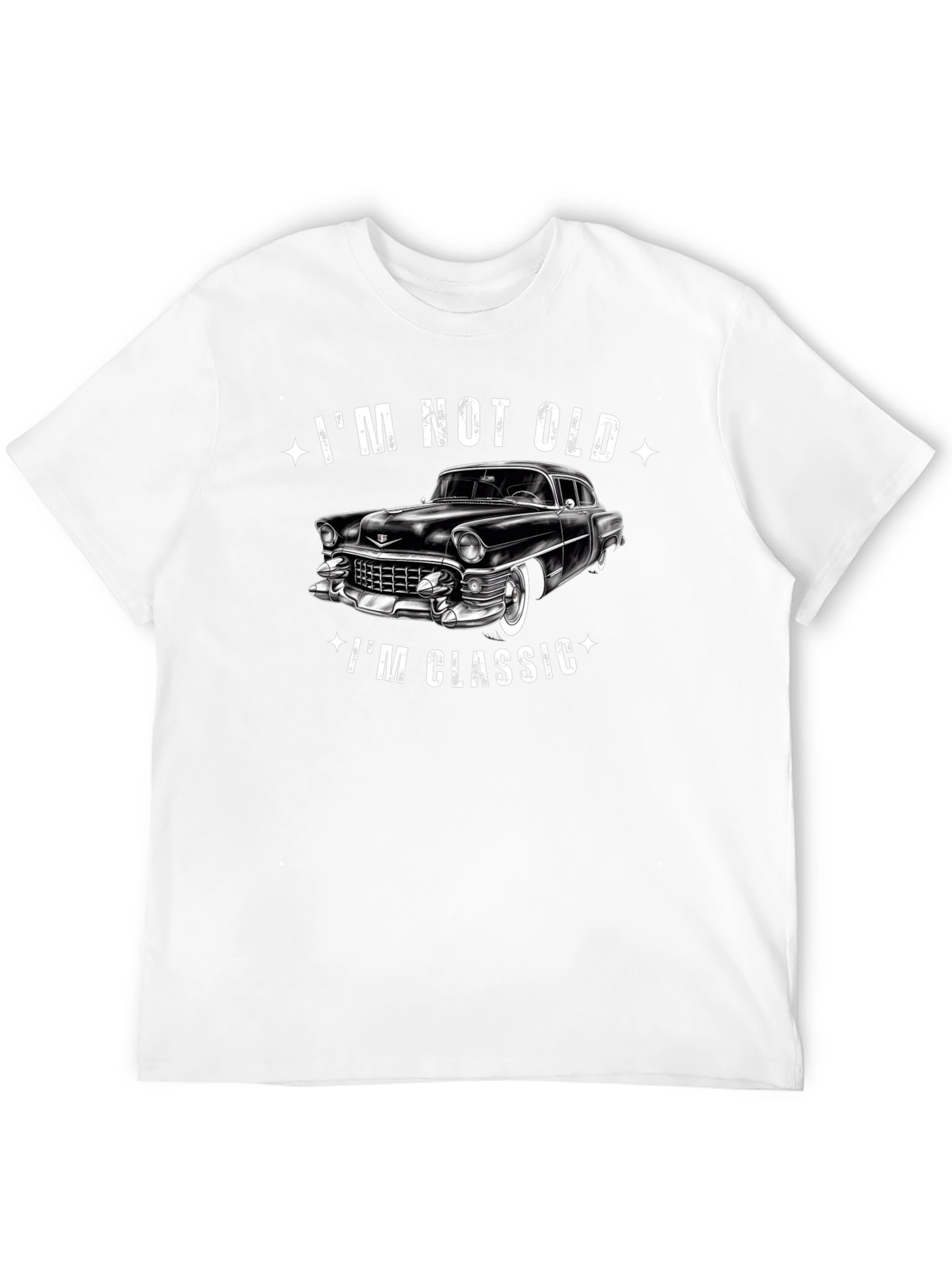 Black I'm Not Old I'm Classic Car Graphic Black T-Shirt view 12