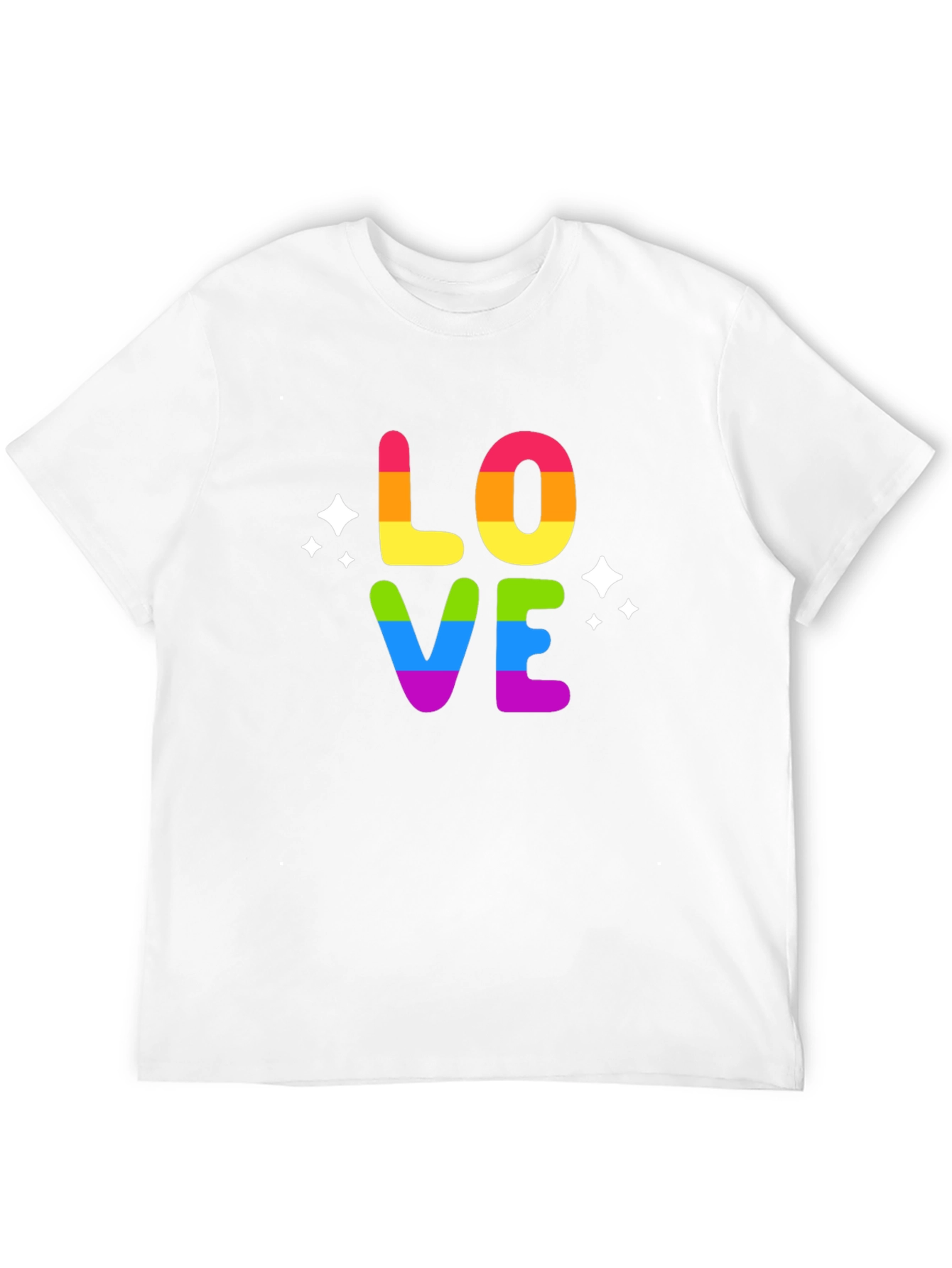 Black Rainbow LOVE Graphic T-Shirt view 12