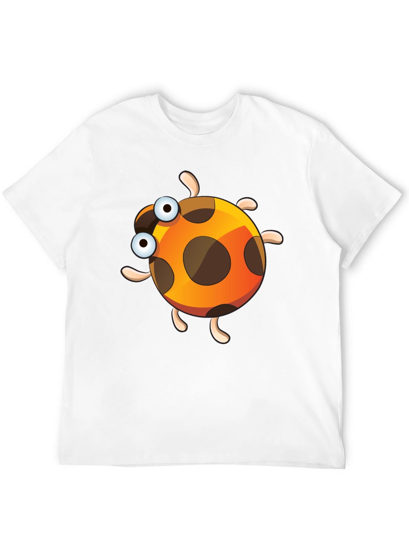 Black Cartoon Ladybug Graphic Tee - Fun & Unique Design view 12