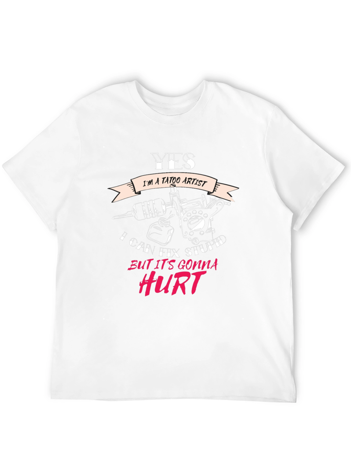 Black Tattoo Artist Humor T-Shirt - Yes I Can Fix Stupidity view 12