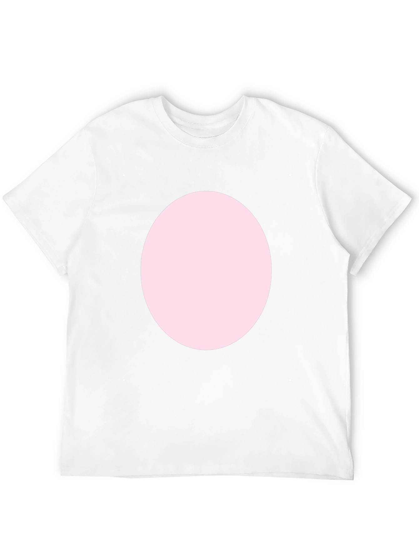 Black Black Crew Neck T-Shirt with Pink Circle view 12