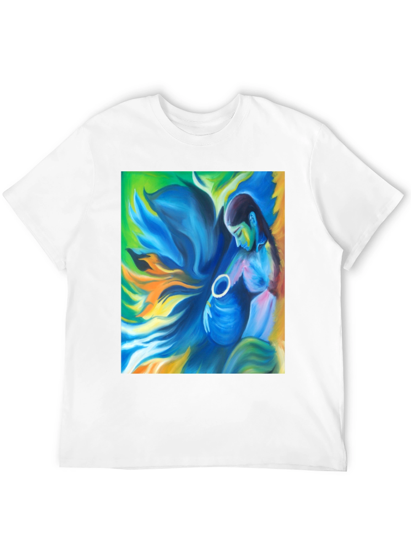 Black Artistic Woman Graphic Tee - Soft Black Cotton view 12