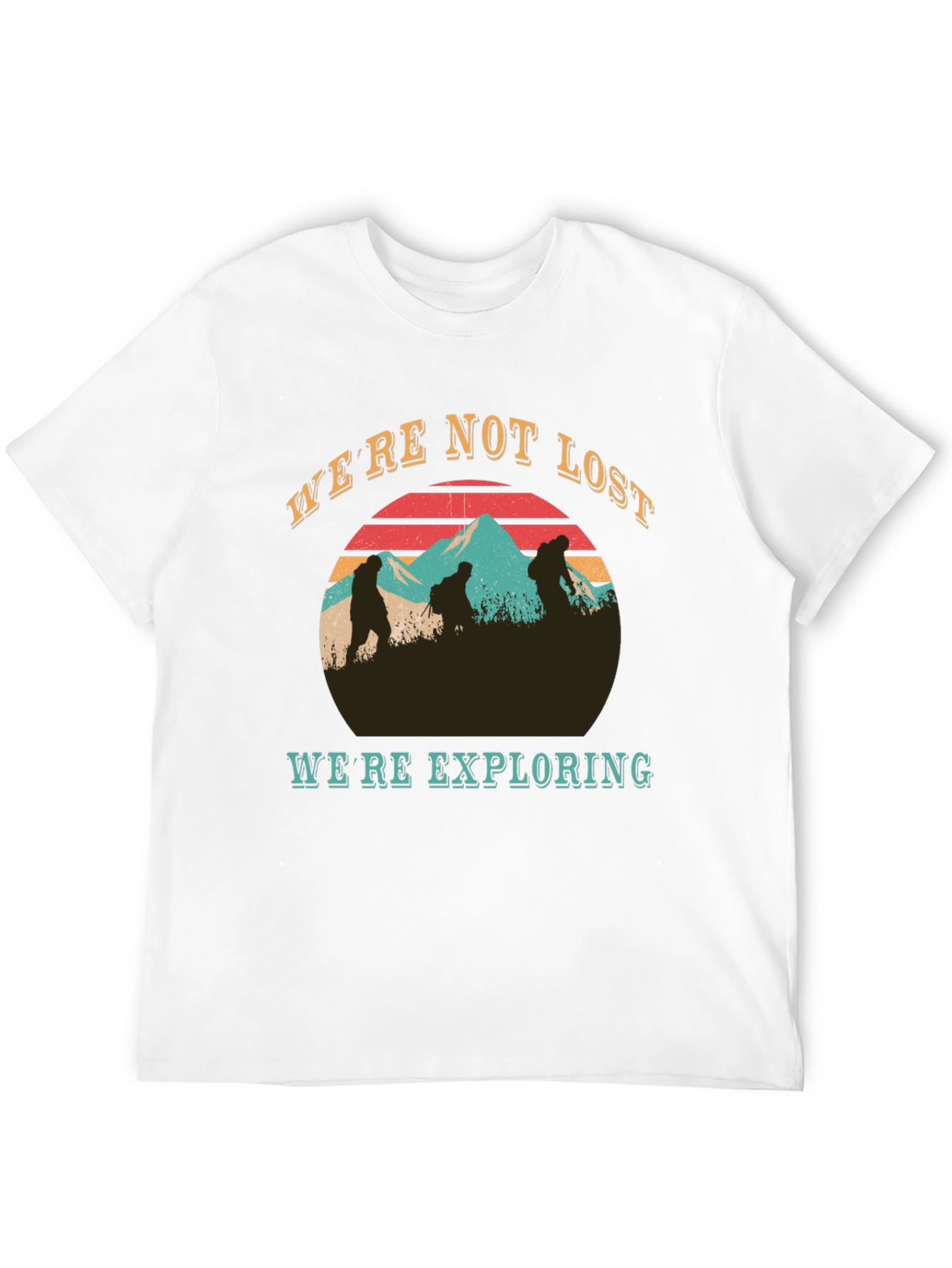 Black We're Not Lost T-Shirt - Hiking Adventure Tee view 12