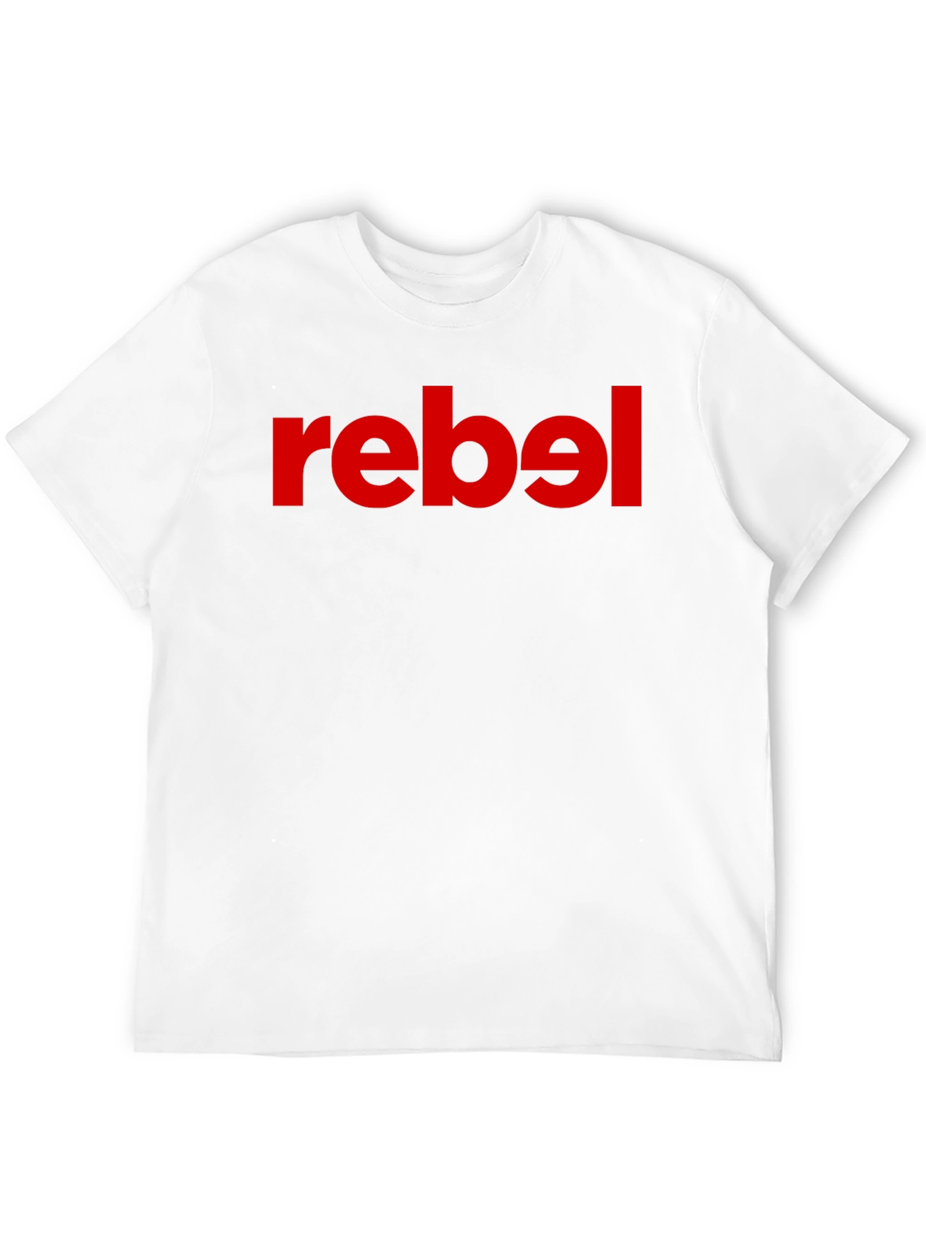 Black Rebel Graphic Tee - Bold Red Lettering, Black Cotton T-Shirt view 12