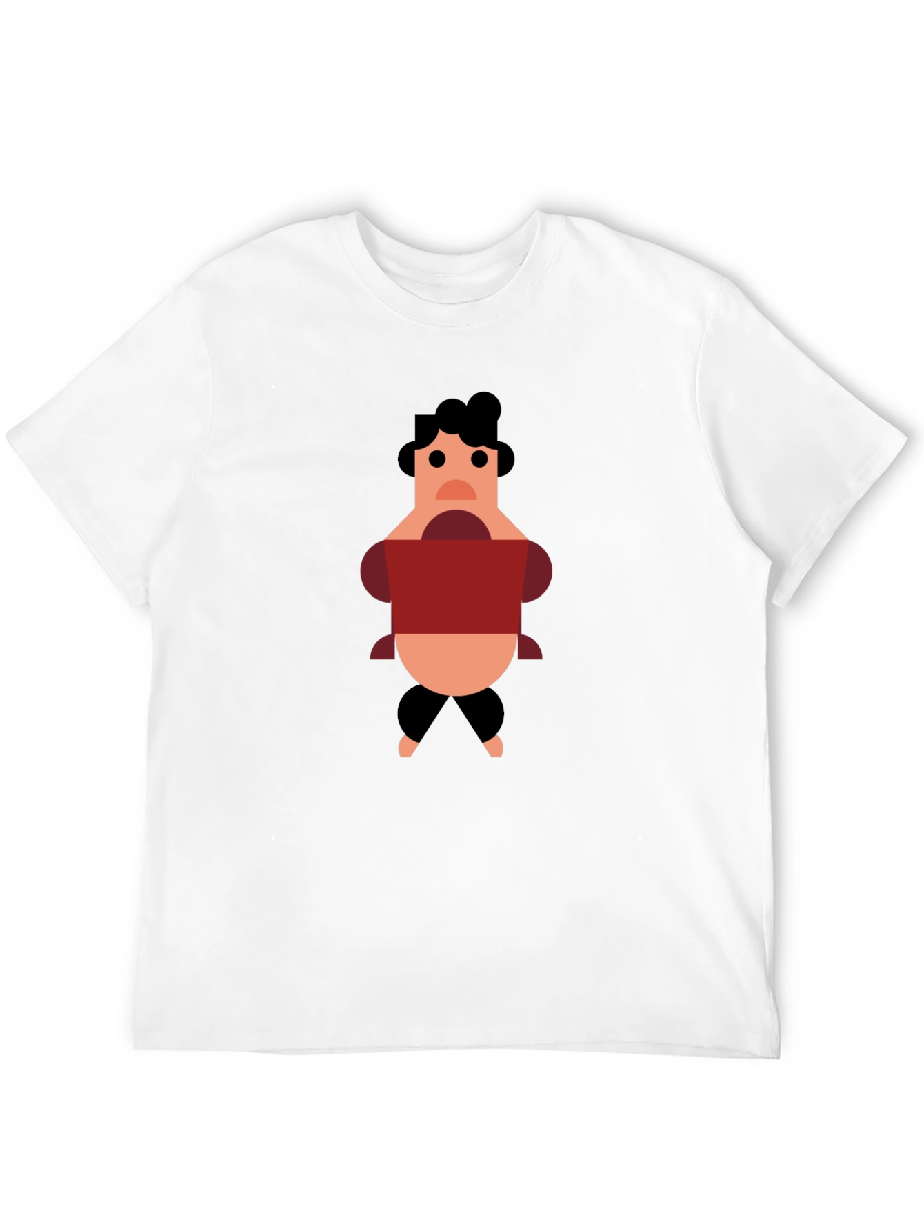 Black Cartoon Person Black T-Shirt view 12