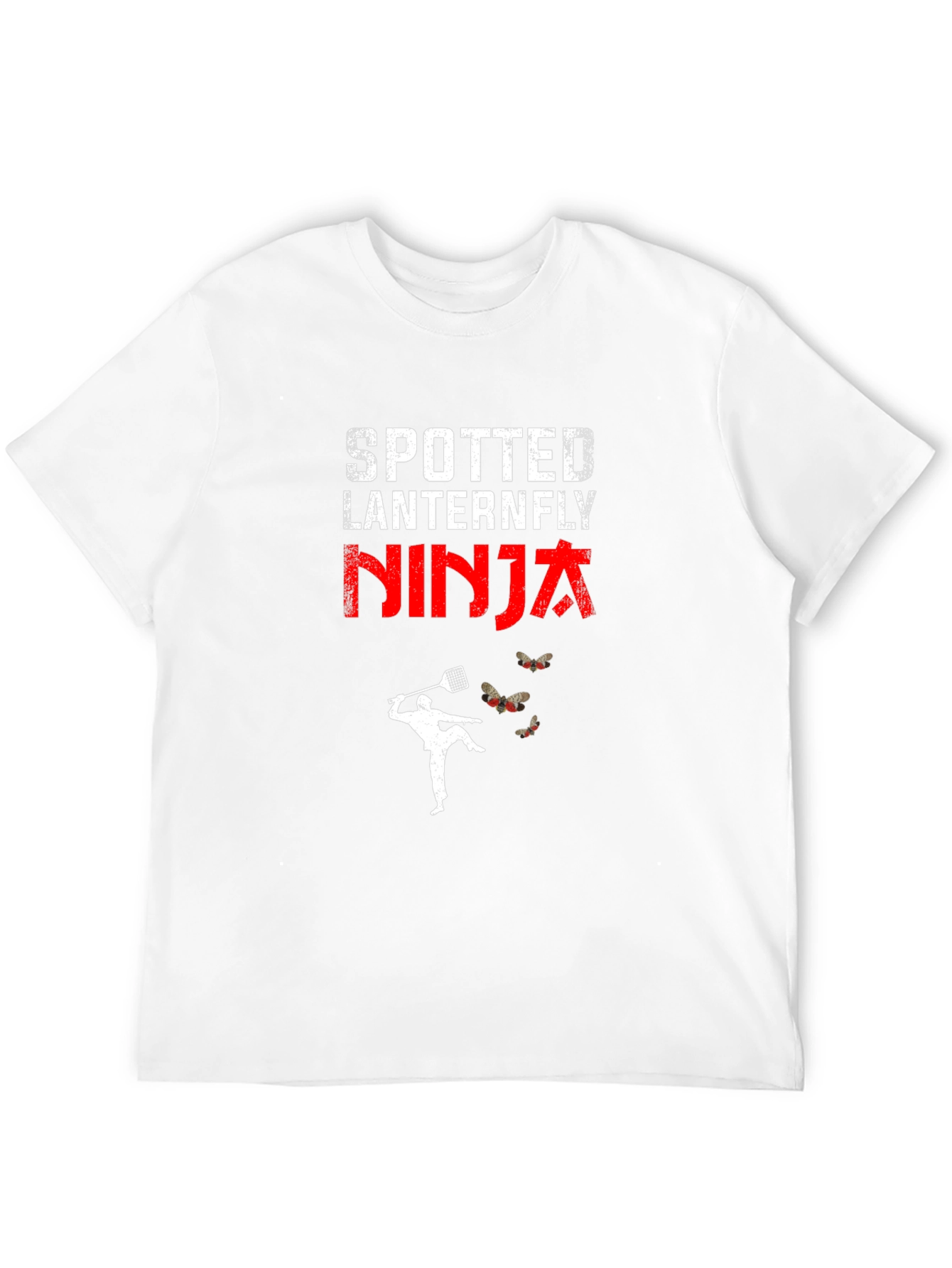 Black Spotted Lanternfly Ninja T-Shirt view 12