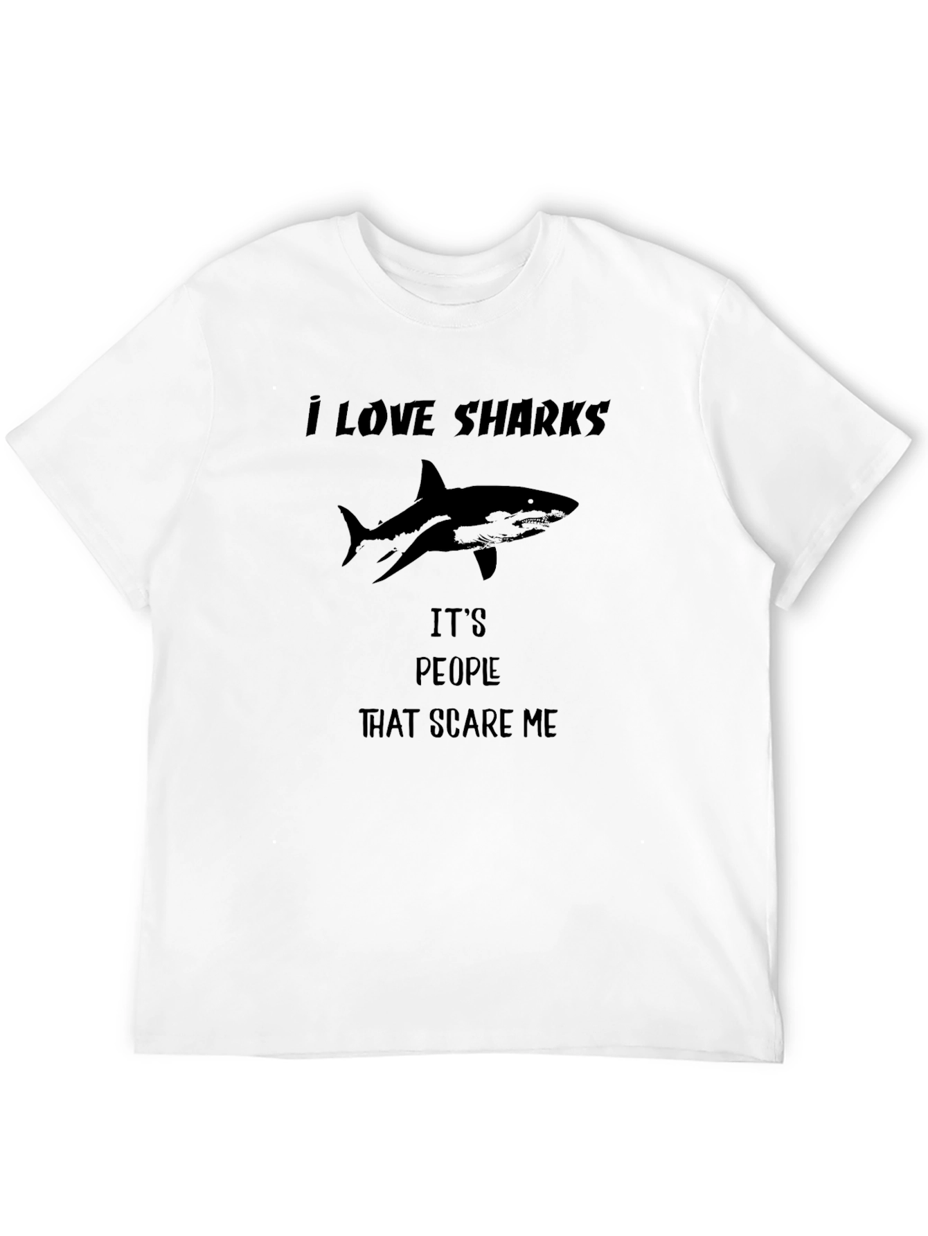 Black I Love Sharks Graphic Tee view 12