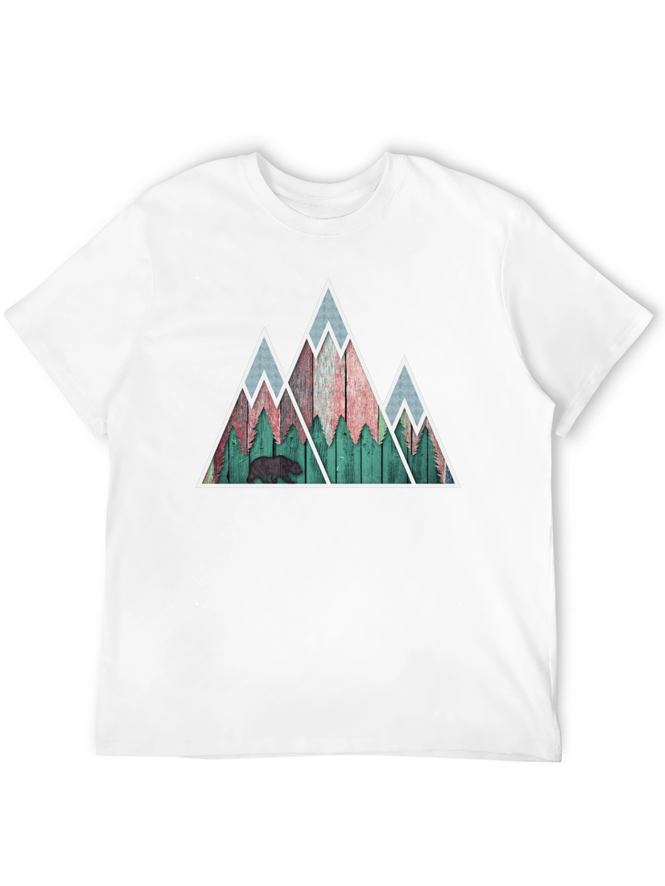 Black Mountain Bear Graphic Tee - Nature Inspired Mens Shirt view 12