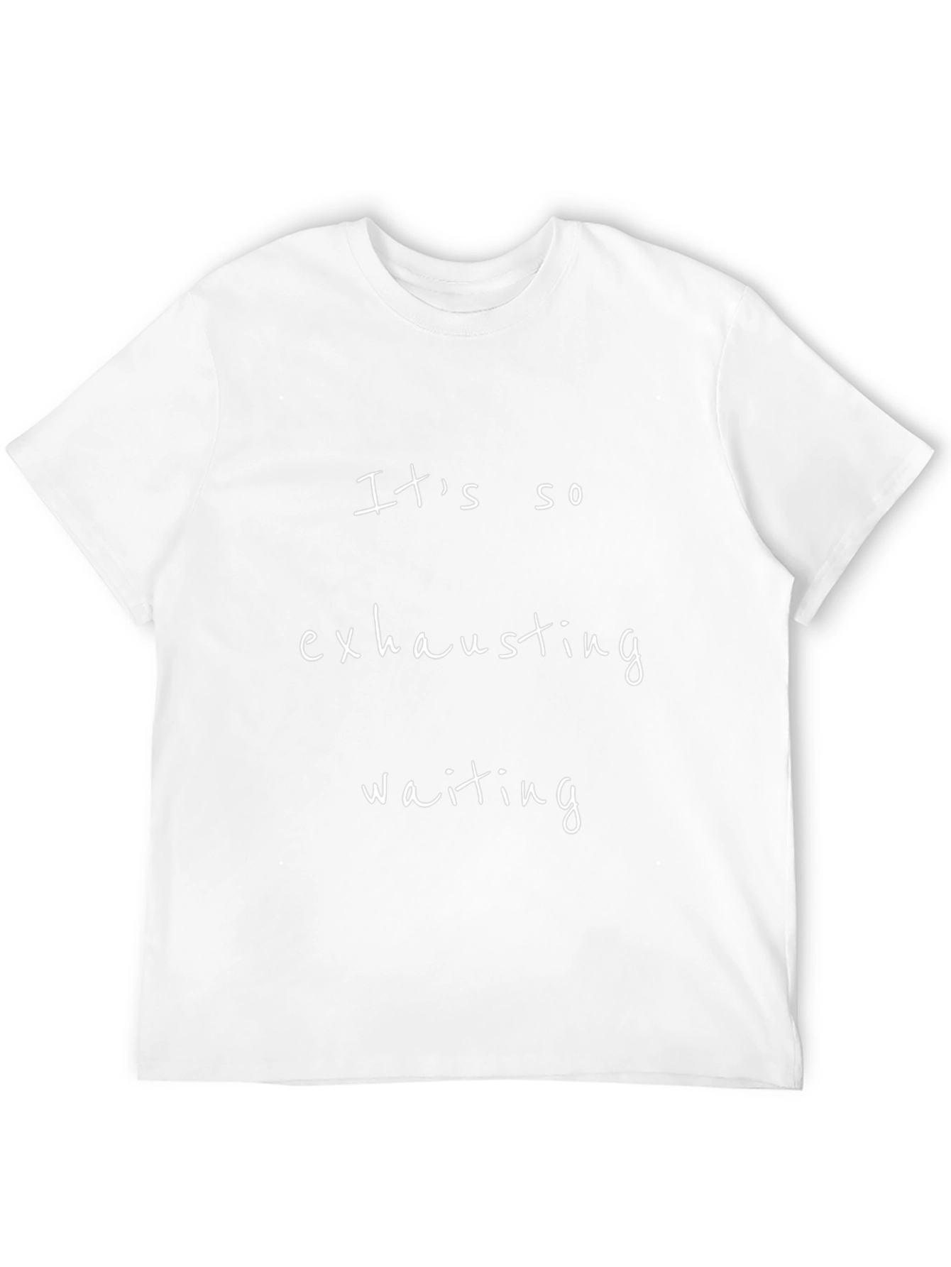 Black Exhausting Waiting Graphic Tee view 12
