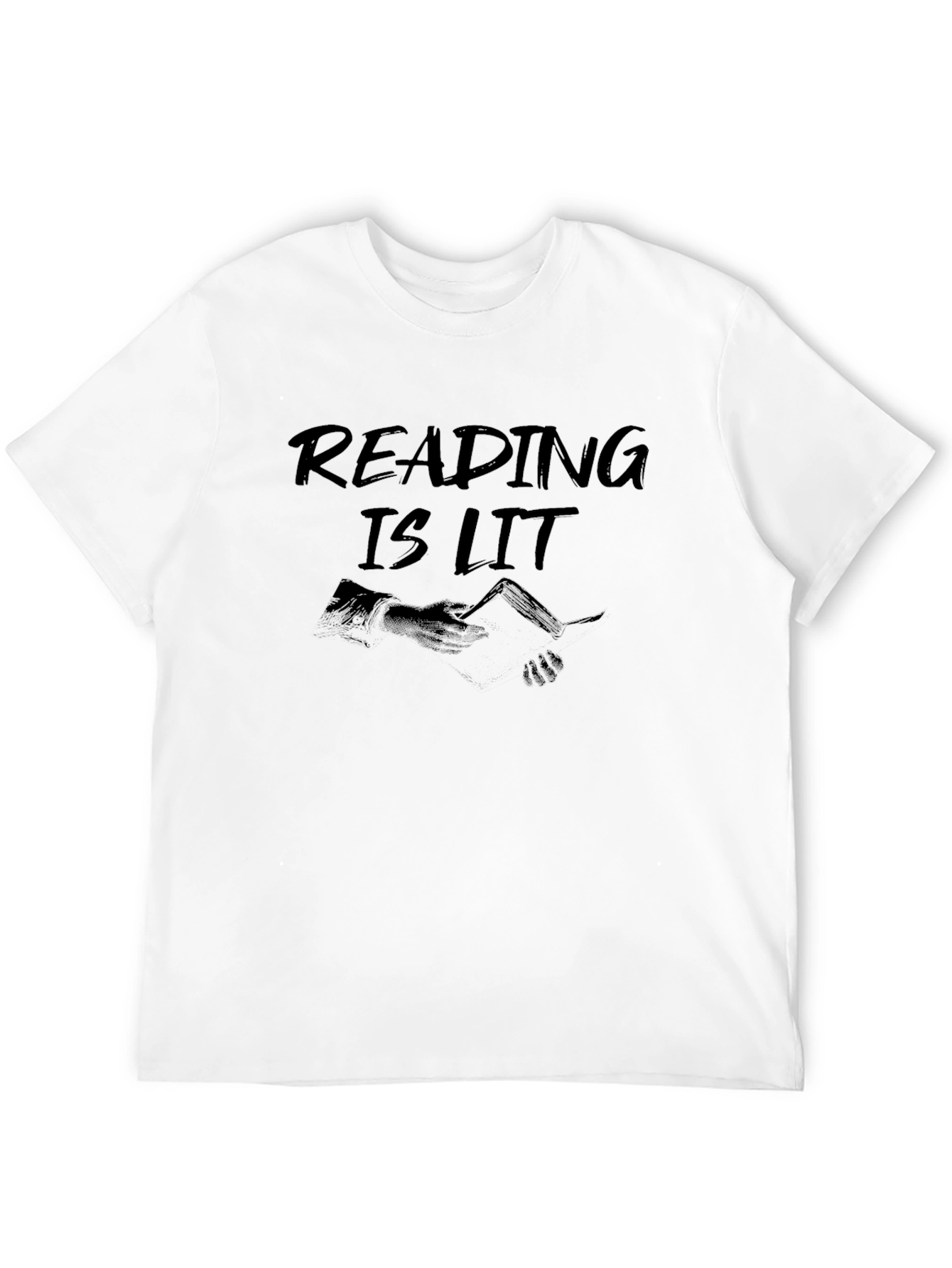 Black Reading is Lit Black T-Shirt view 12