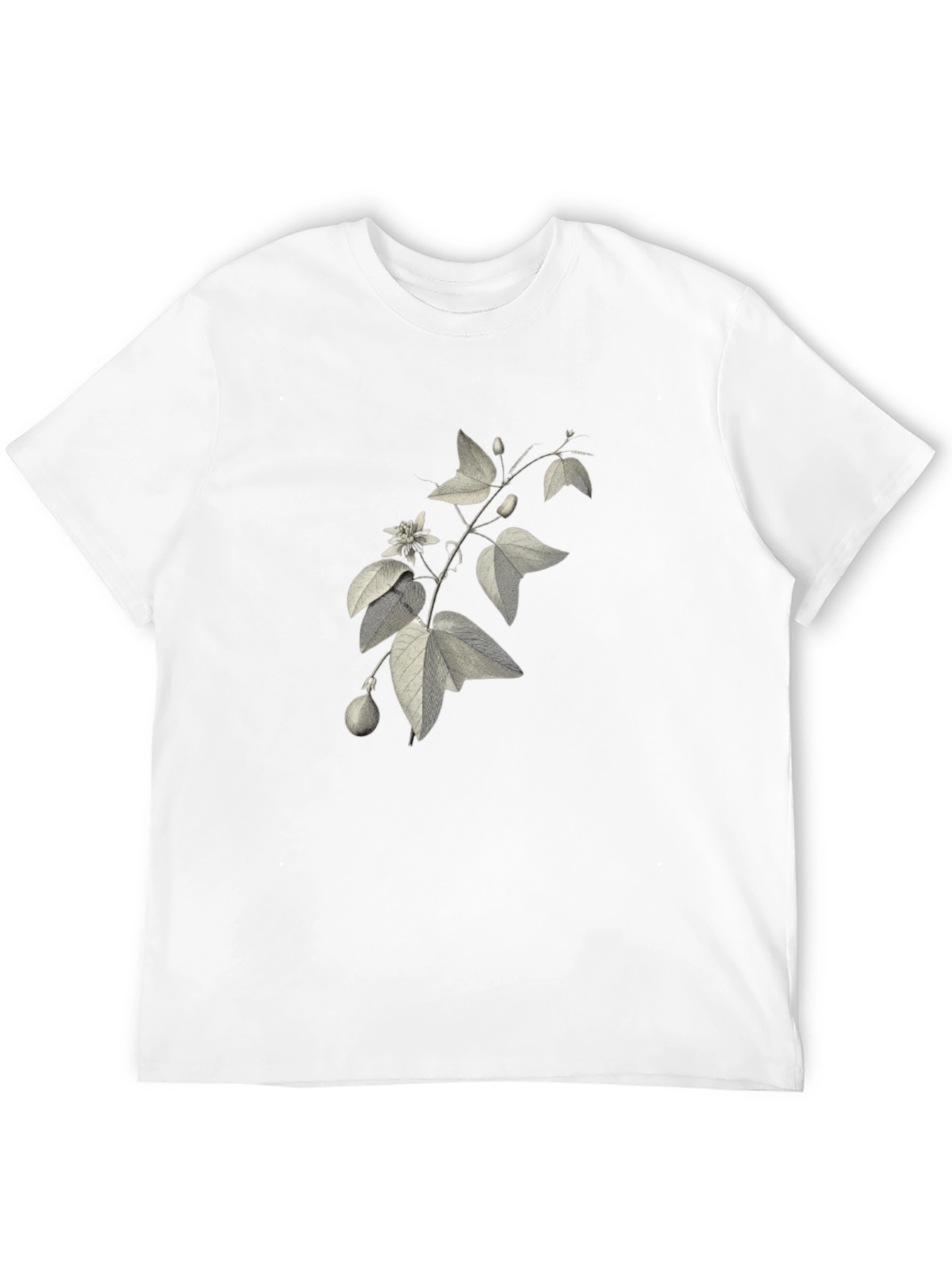 Black Botanical Print Black T-Shirt view 12