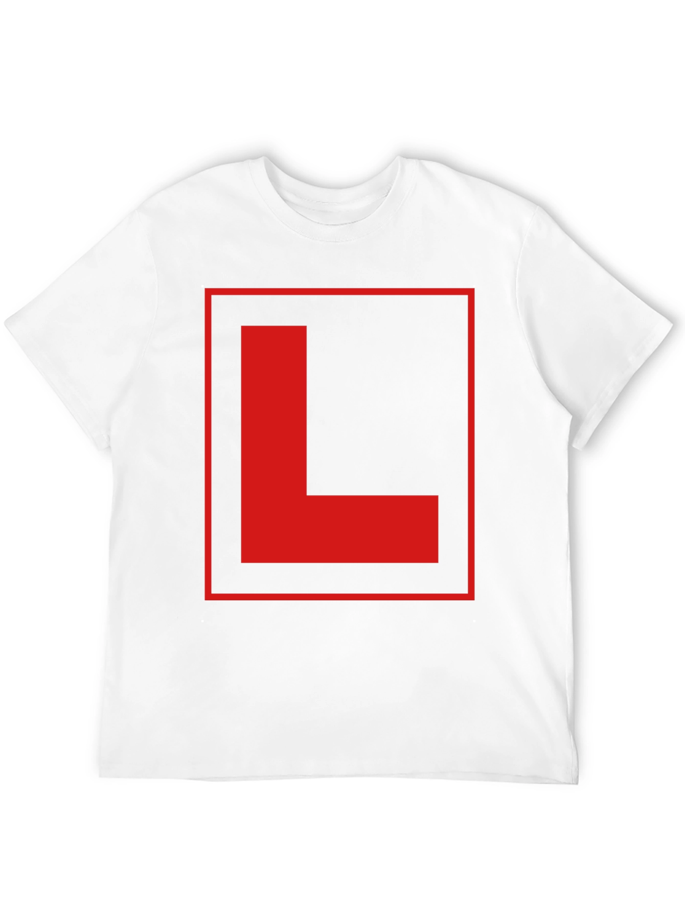 Black Red L Plate Graphic Black T-Shirt view 12