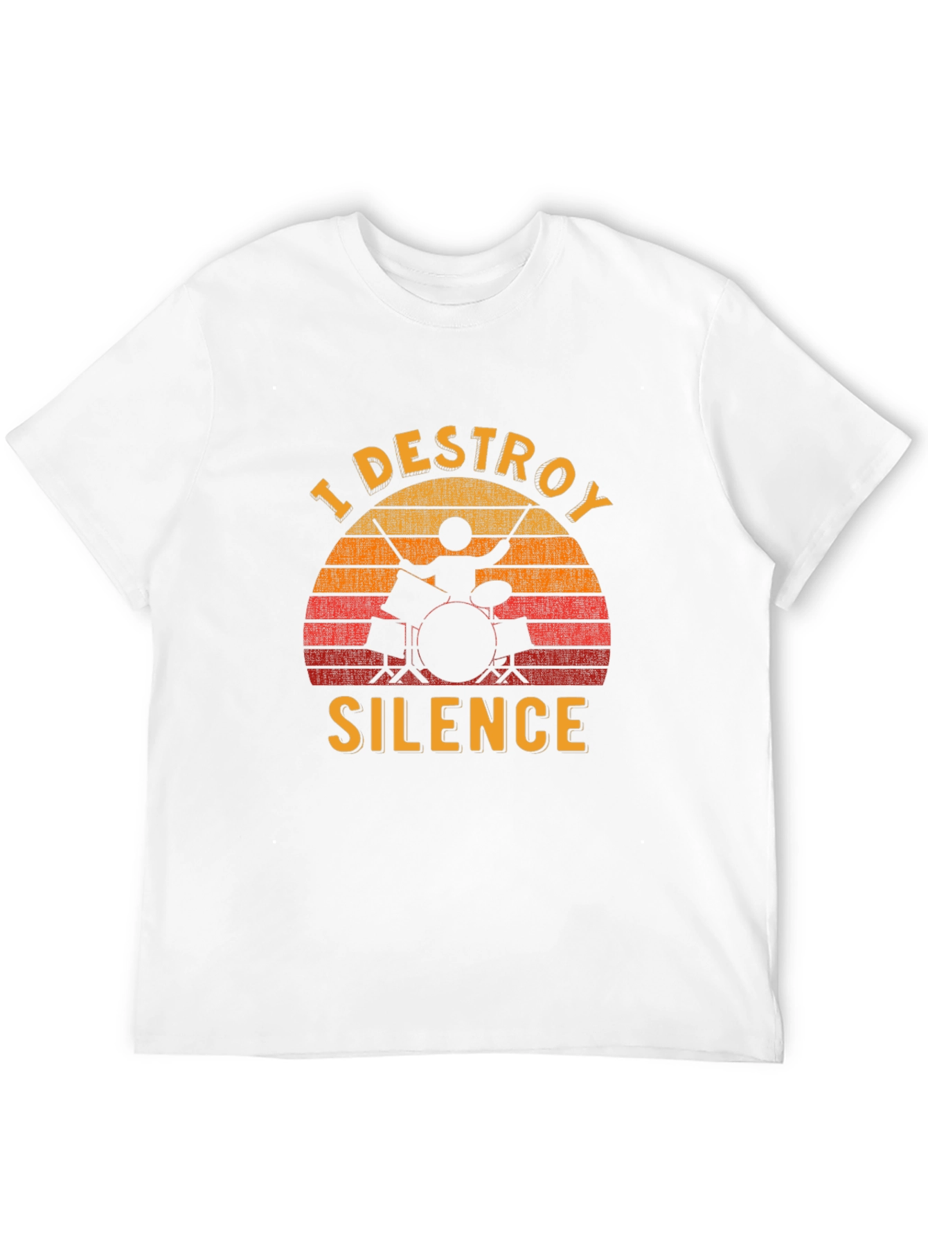 Black I Destroy Silence Drummer T-Shirt view 12