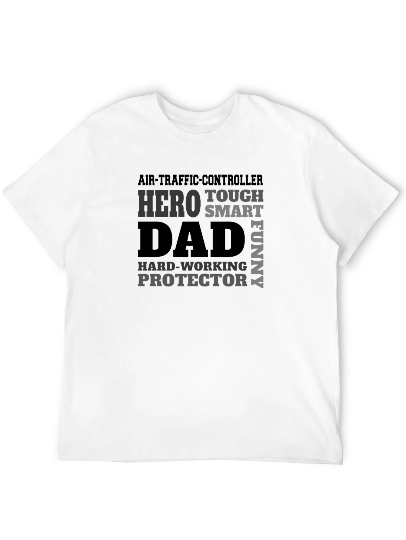 Black Air Traffic Controller Dad T-Shirt - Hero, Protector view 12