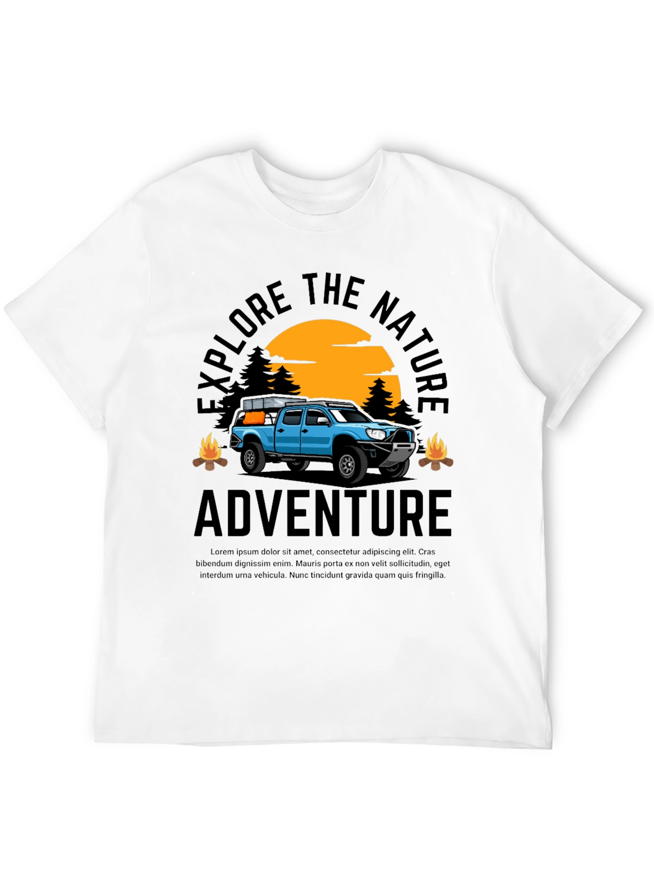Black Explore Nature Adventure Graphic Tee - Black view 12