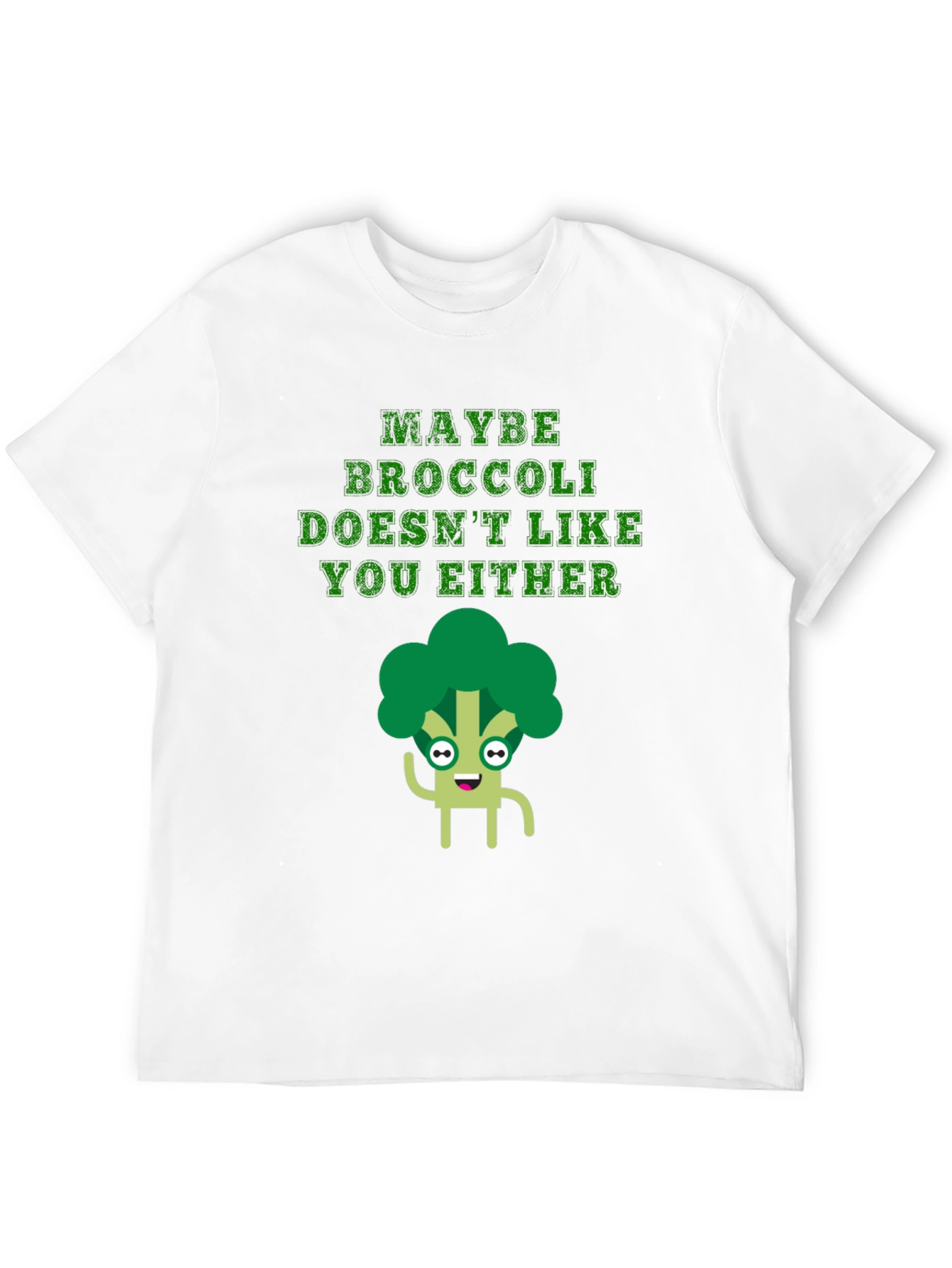 Black Funny Broccoli T-Shirt - Maybe Broccoli Doesn't Like You Either view 12